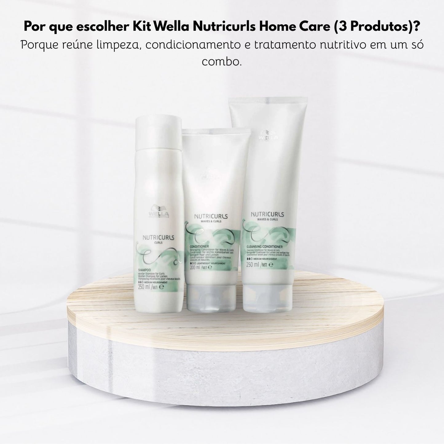 Kit Wella Nutricurls Home Care (3 Produtos)