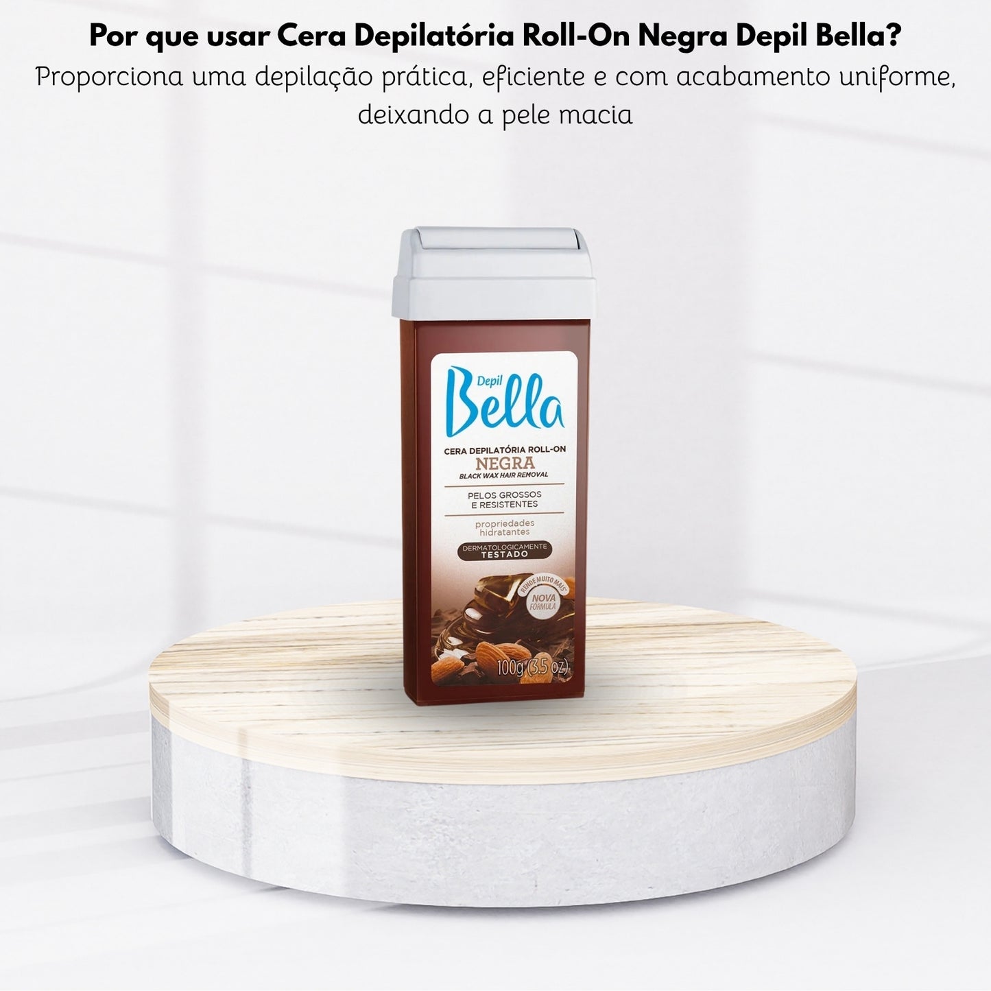 Cera Depilatória Depil Bella Roll-On Negra 100 g