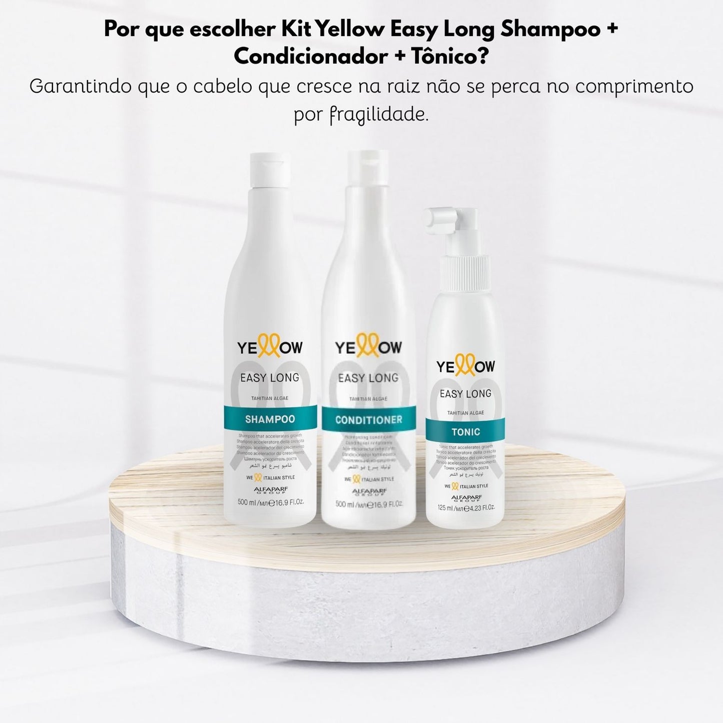 Kit Yellow Easy Long Shampoo + Condicionador + Tônico