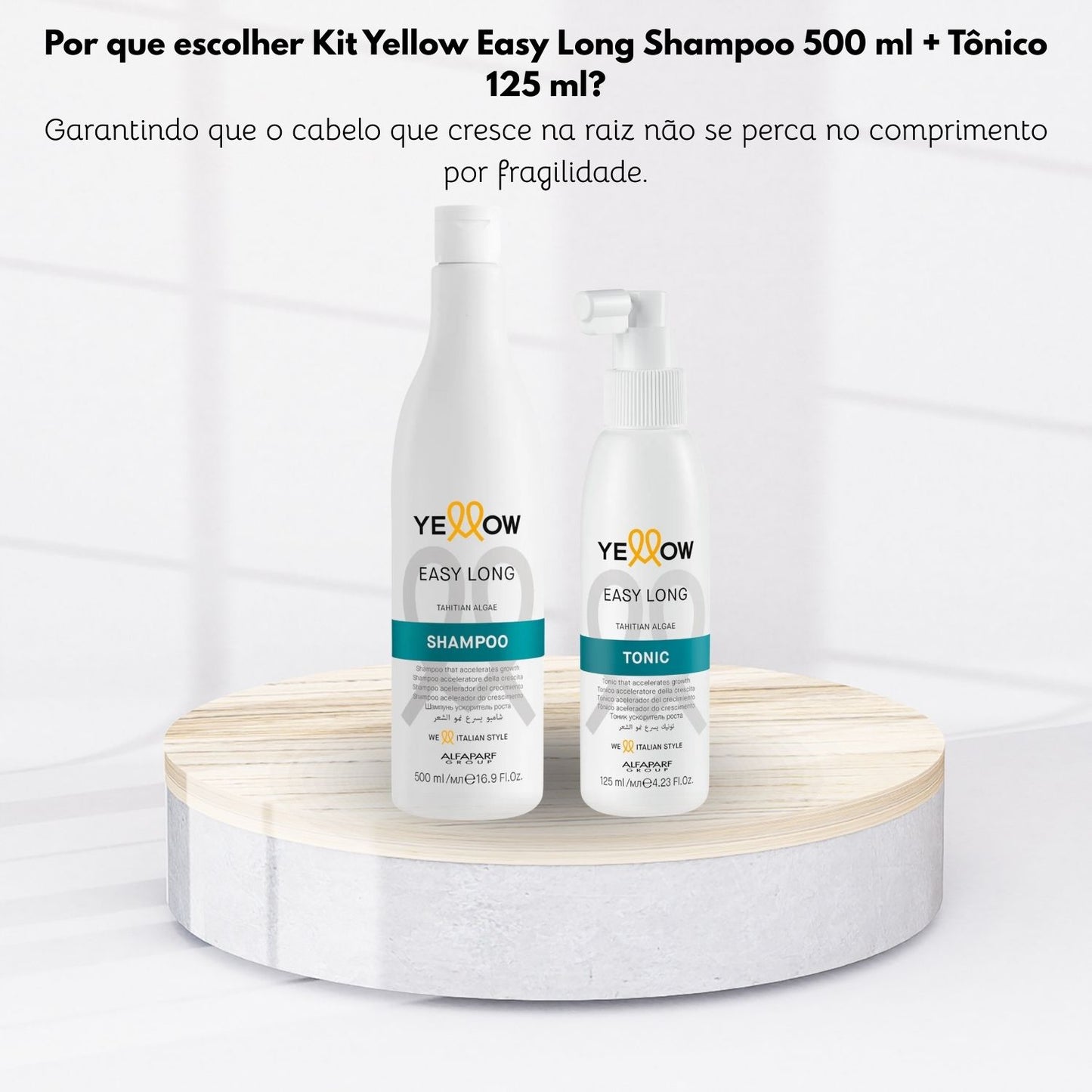 Kit Yellow Easy Long Shampoo 500 ml + Tônico 125 ml