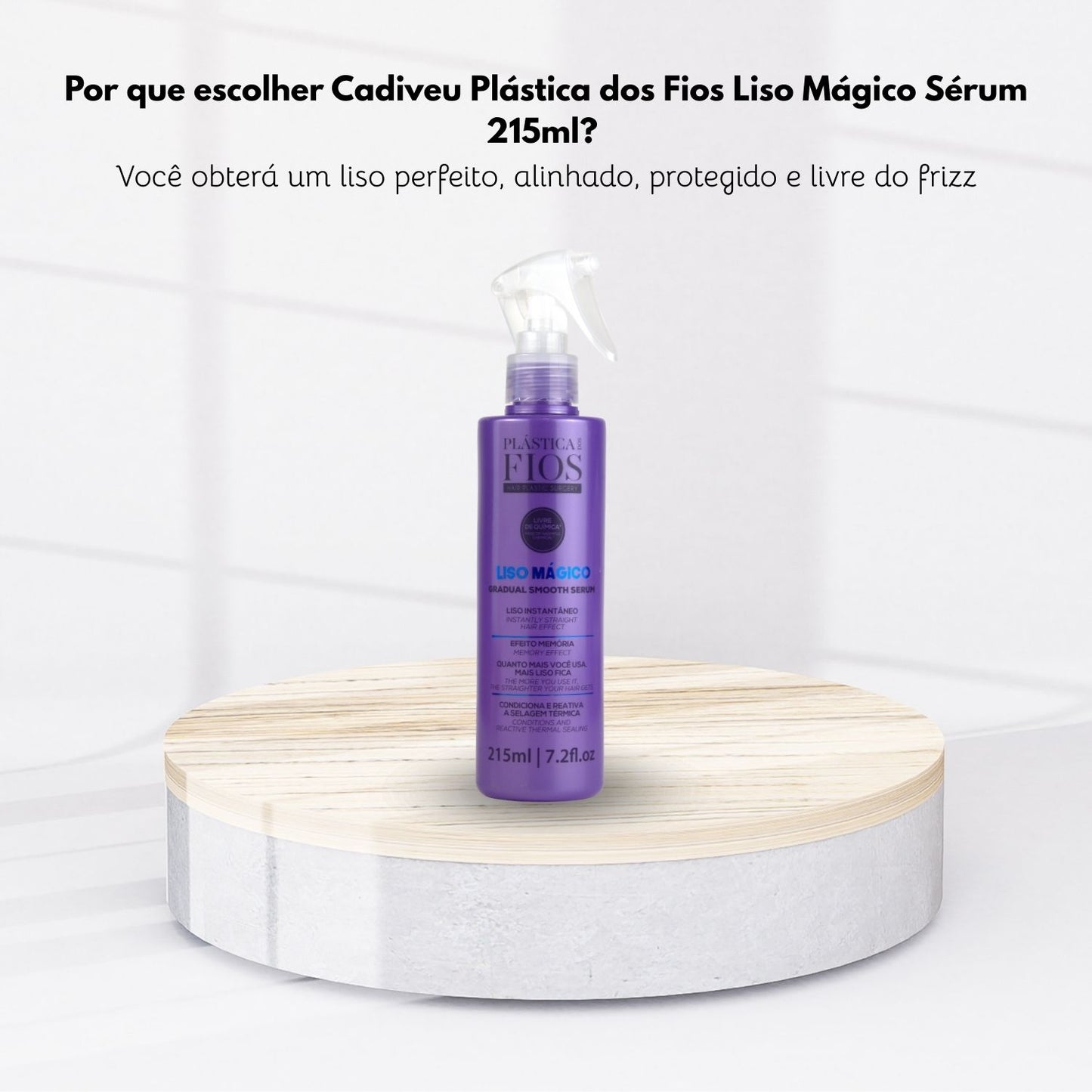 Serum Cadiveu Plástica dos Fios Liso Mágico Oleo Reparador de Pontas 215 ml