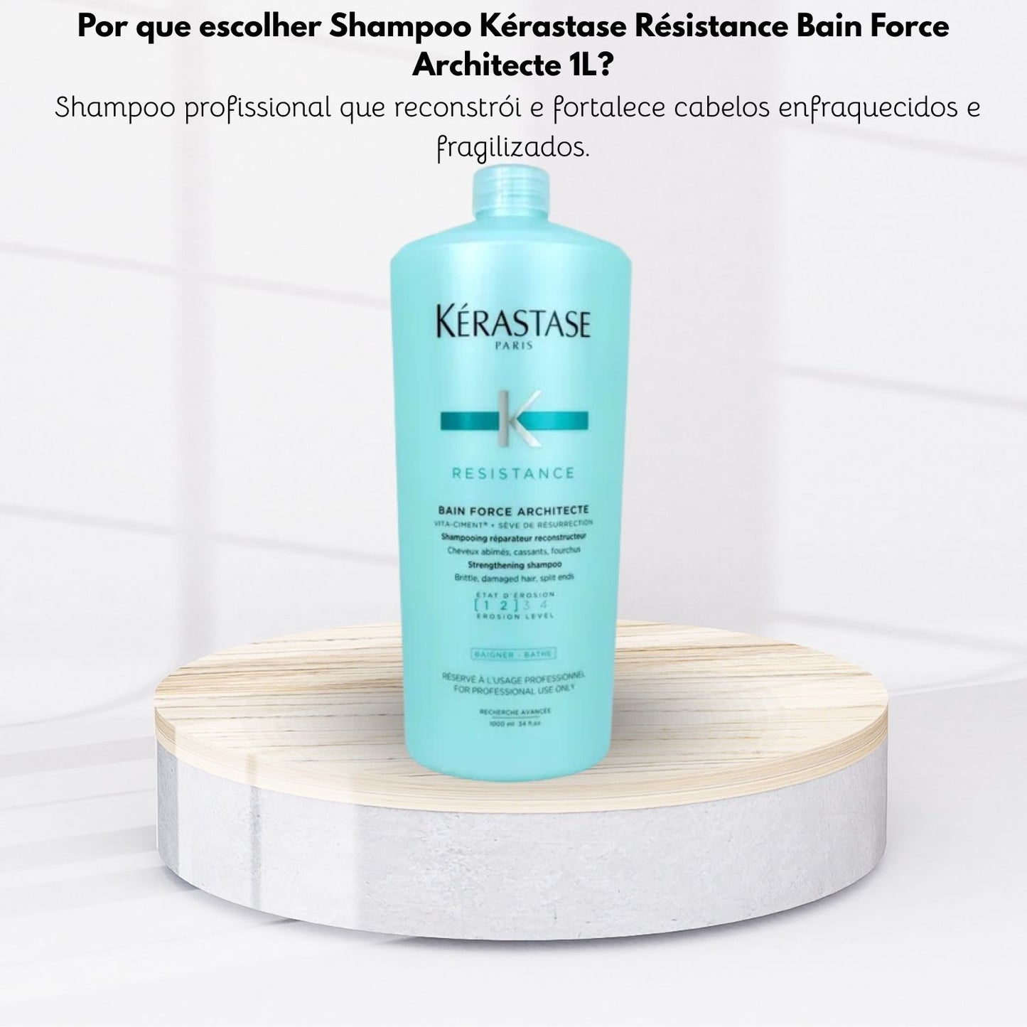 Shampoo Kérastase Résistance Bain Force Architecte 1 Litro