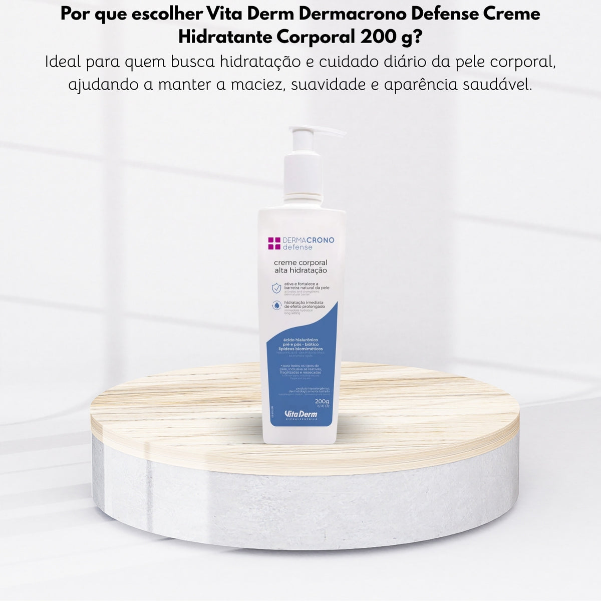 Vita Derm Dermacrono Defense Creme Hidratante Corporal 200 g