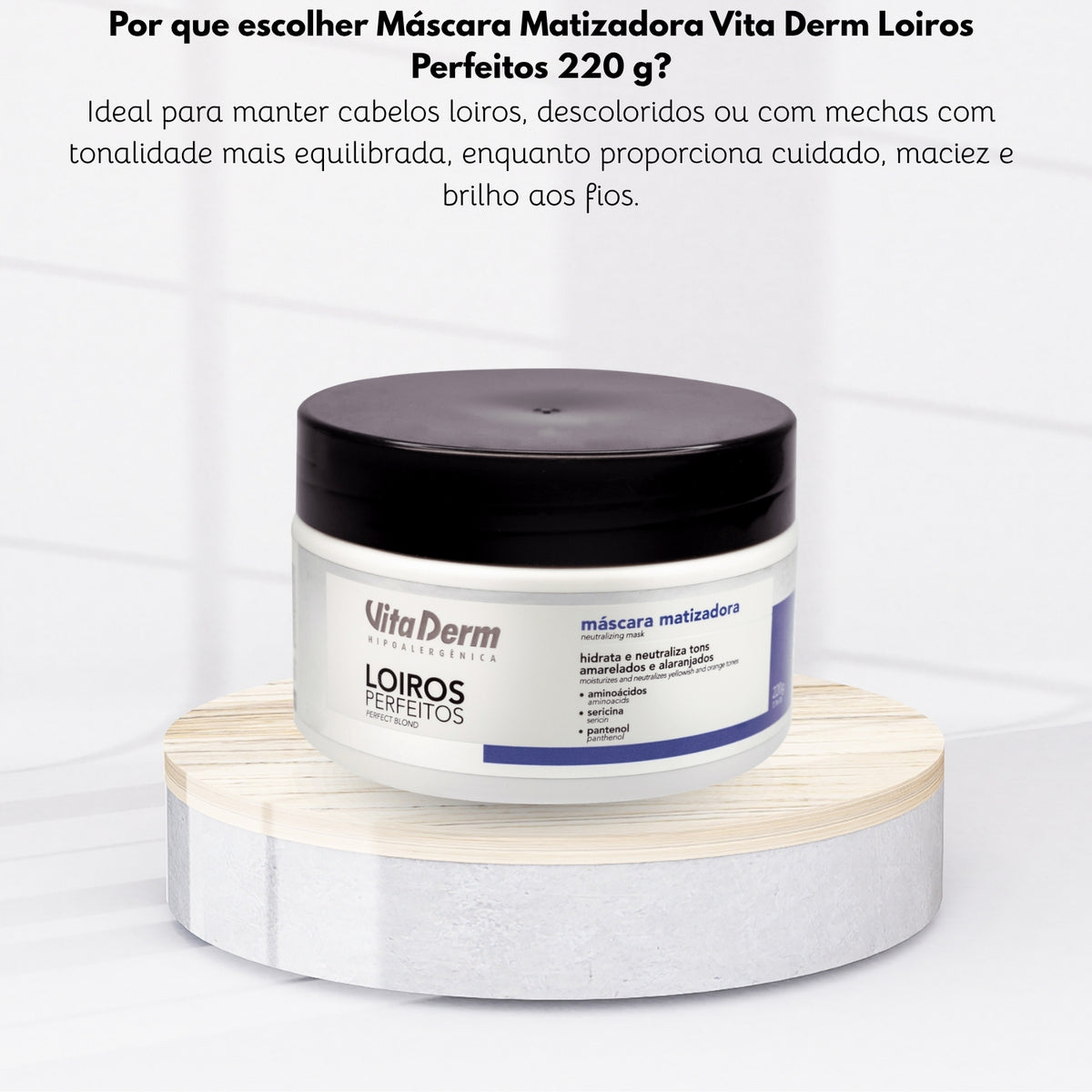 Máscara Matizadora Vita Derm Loiros Perfeitos 220 g