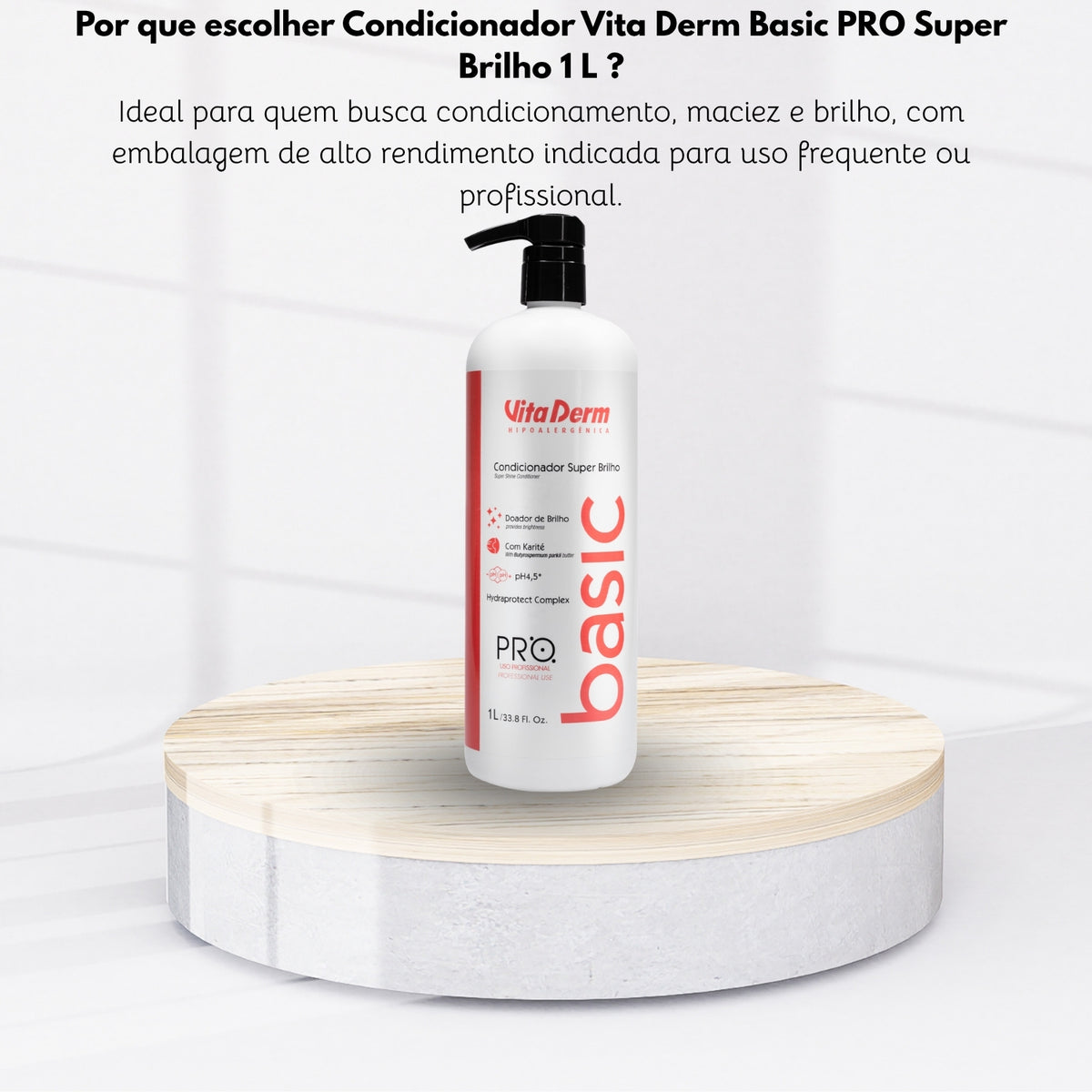 Condicionador Vita Derm Basic PRO Super Brilho 1 Litro