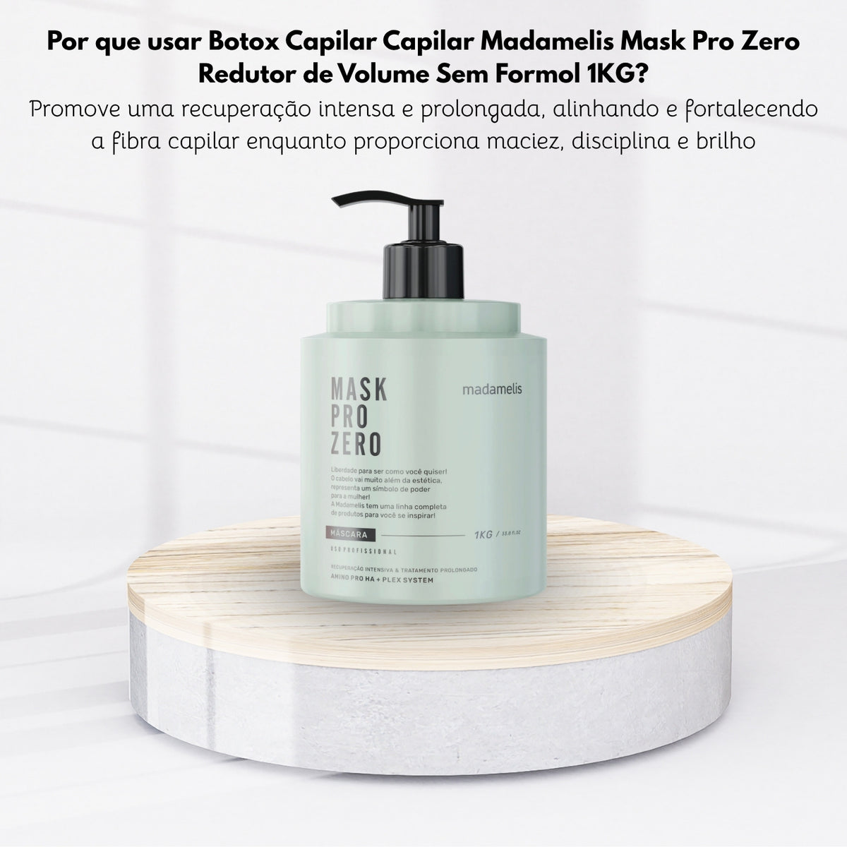 Botox Capilar Madamelis Mask Pro Zero Redutor de Volume Sem Formol 1 Kg
