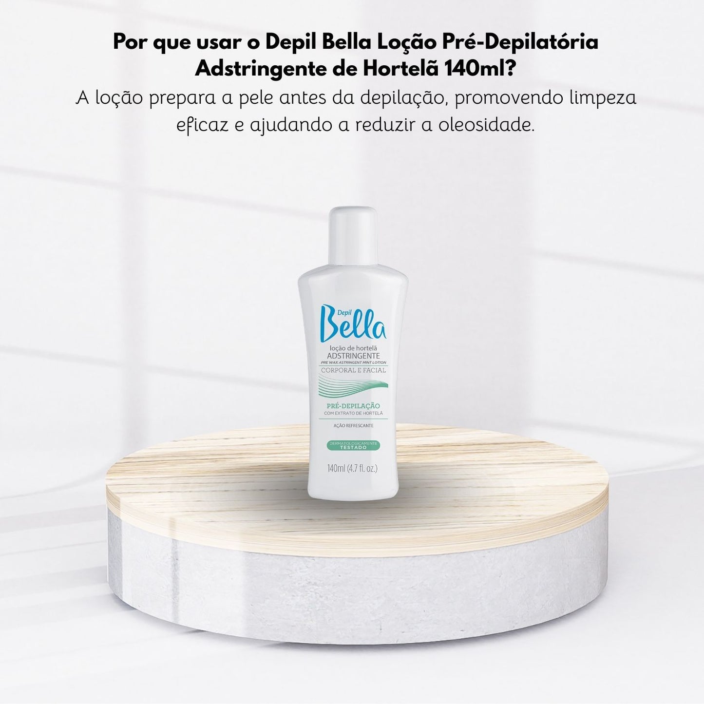 Depil Bella Loção Pré Depilatória de Hortelã 140 ml