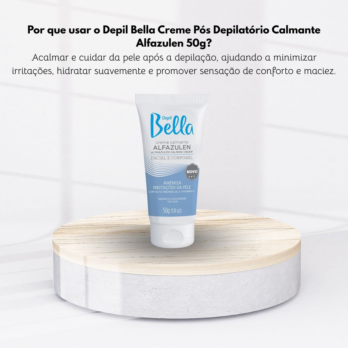 Depil Bella Creme Pós Depilatorio Calmante Alfazulen 50 g