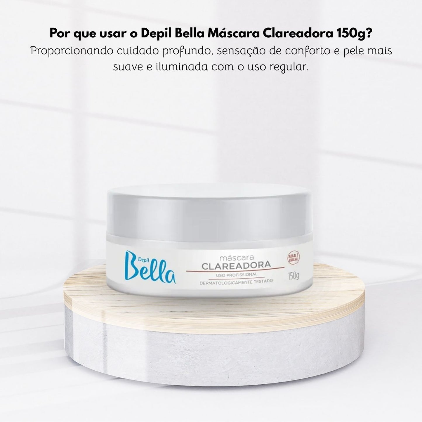 Depil Bella Máscara Clareadora com Argila e Rosa Mosqueta 150 g