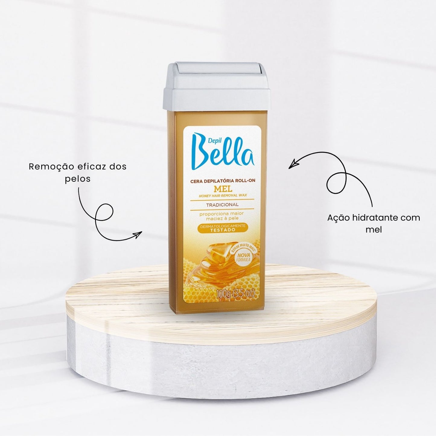 Cera Depilatória Depil Bella Roll-On Mel 100 g