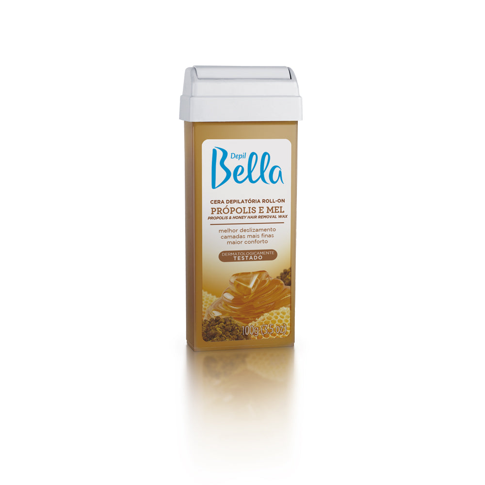 Cera Depilatória Depil Bella Roll-On Própolis e Mel 100 g