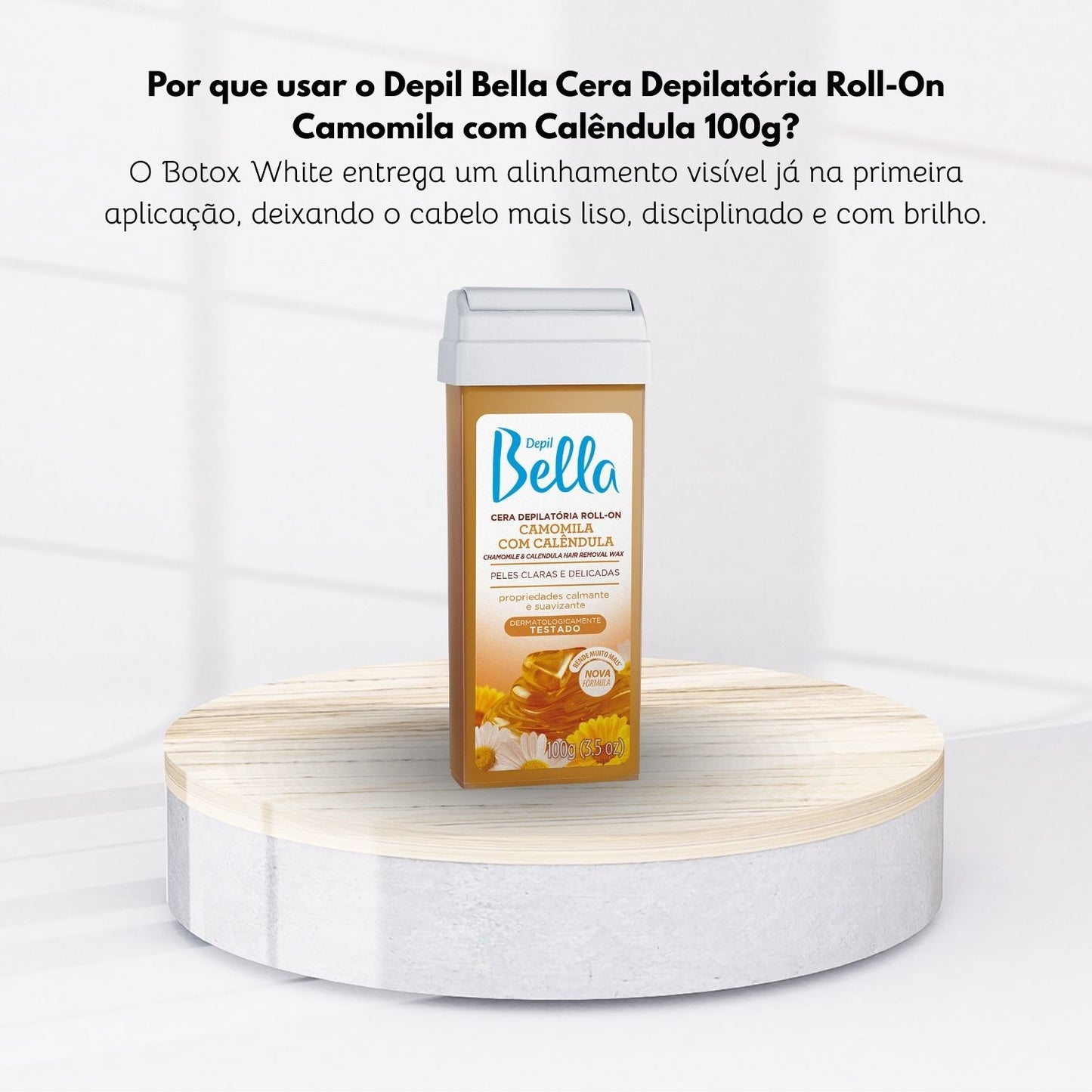 Cera Depilatória Depil Bella Roll-On Camomila com Calêndula 100 g