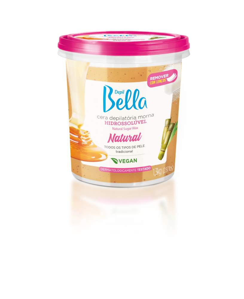 Cera Depilatória Depil Bella Morna Hidrossolúvel Natural 1300 g