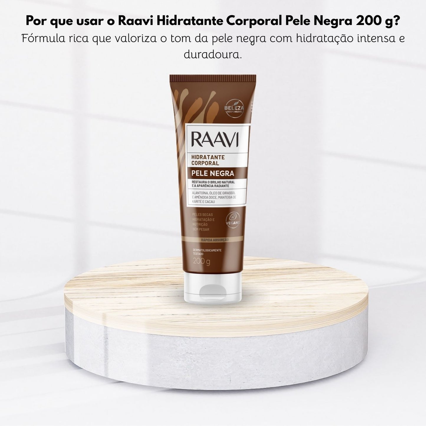 Raavi Hidratante Corporal Pele Negra 200 g
