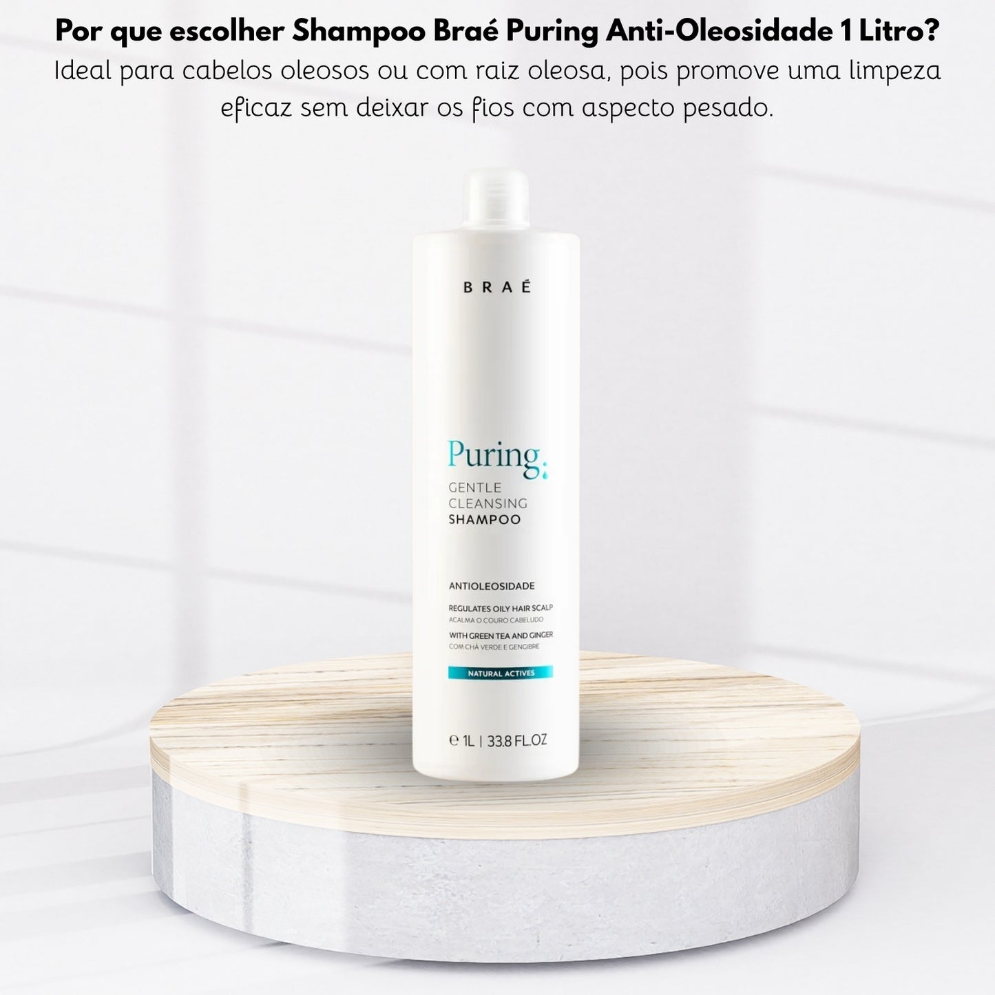 Shampoo Braé Puring Anti-Oleosidade 1 Litro