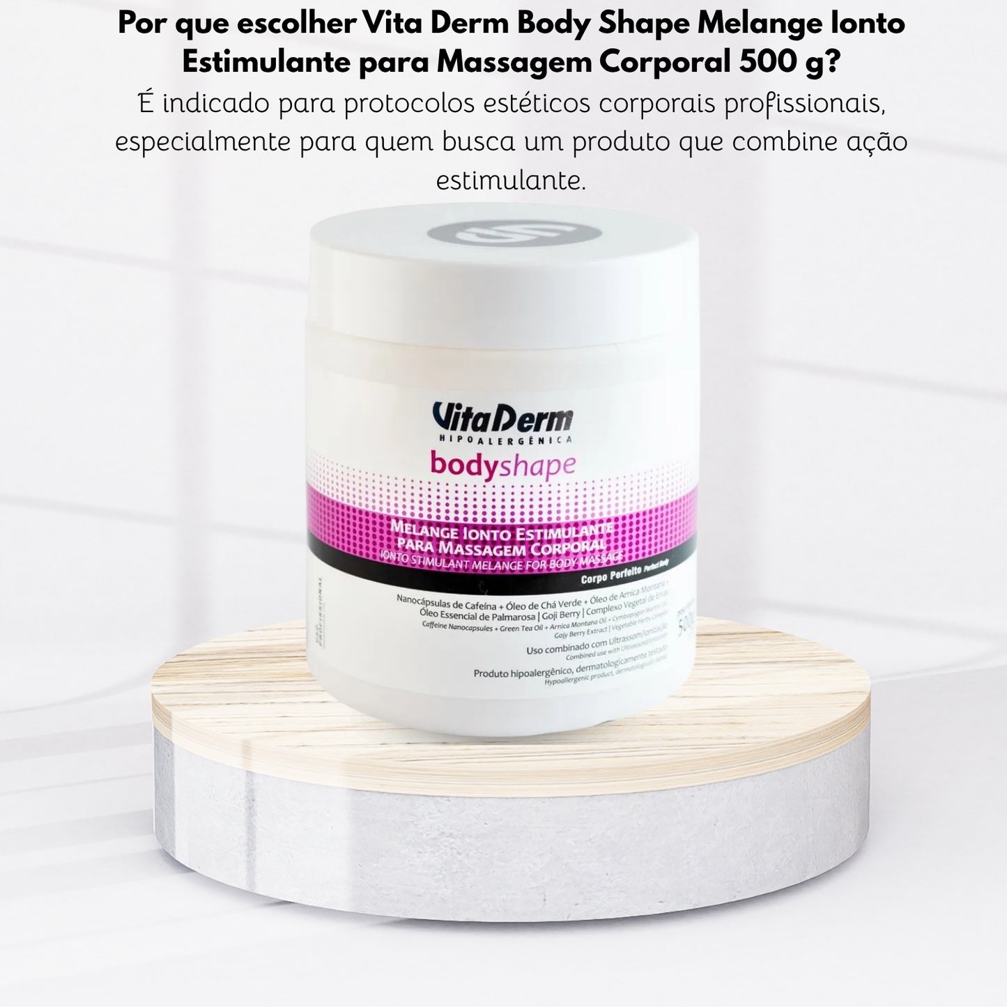 Vita Derm Body Shape Melange Ionto Estimulante para Massagem Corporal 500 g