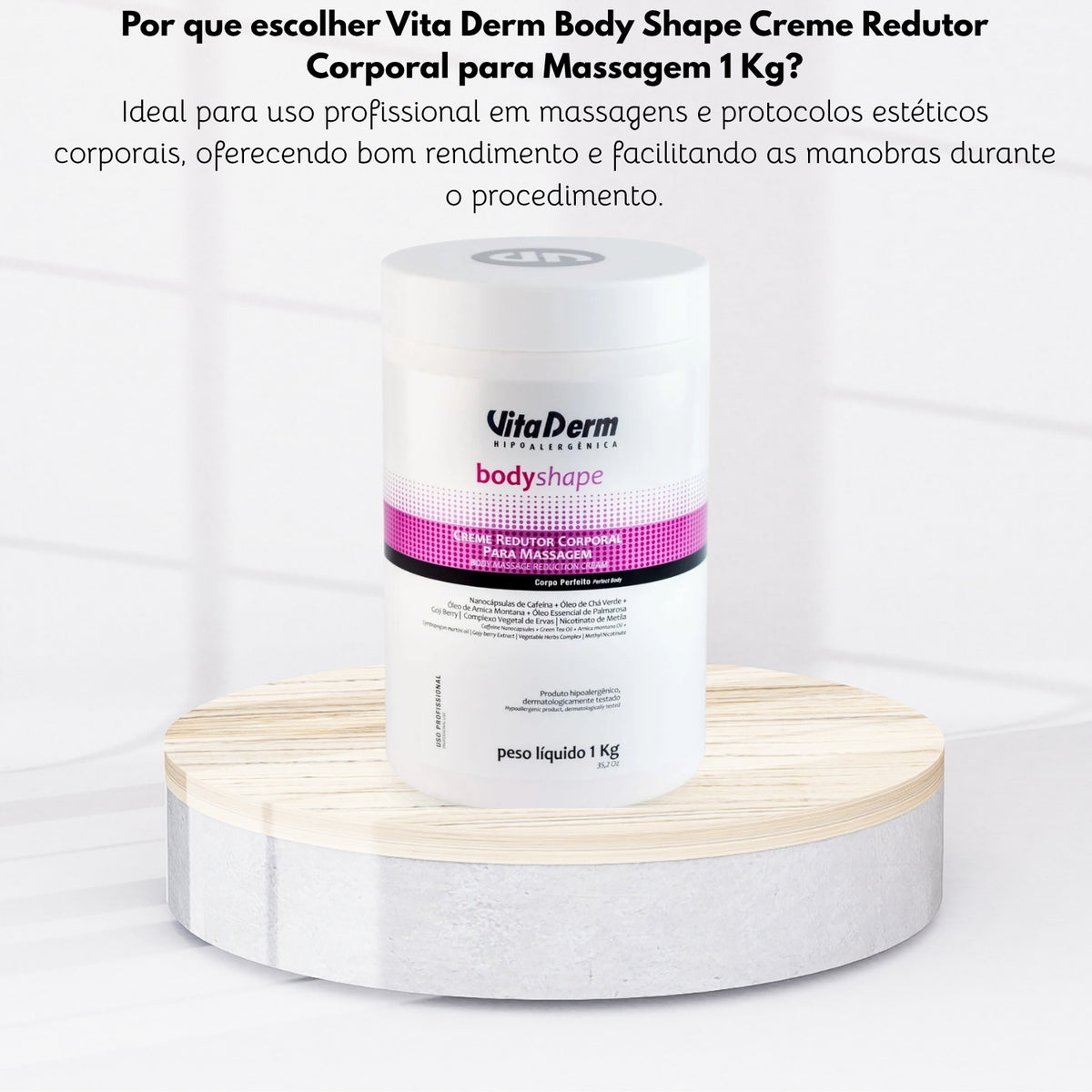 Vita Derm Body Shape Creme Redutor Corporal para Massagem 1 Kg