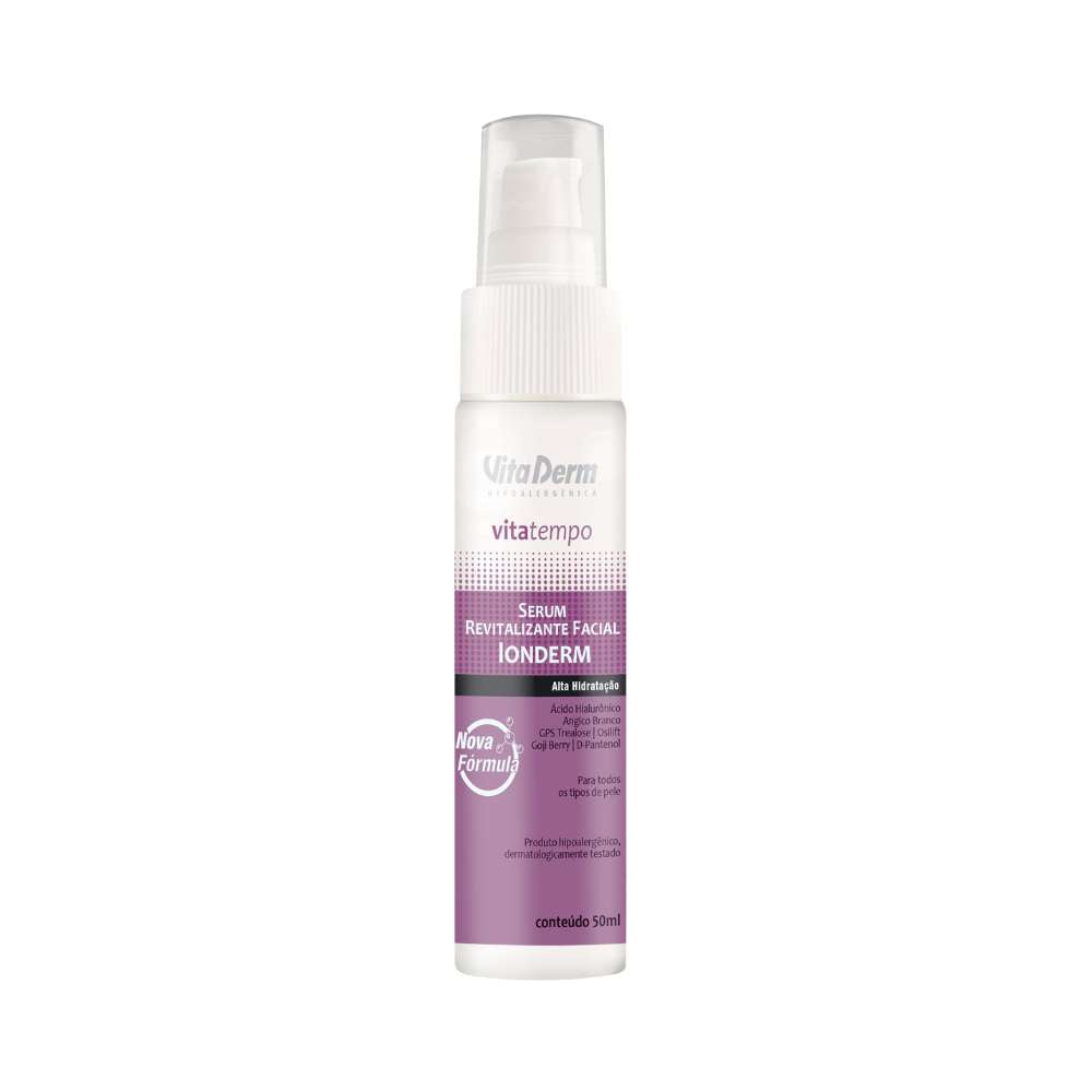 Vita Derm Revitalizing Facial Sérum Ionderm Vita Tempo com Ácido Hialurônico 50 ml