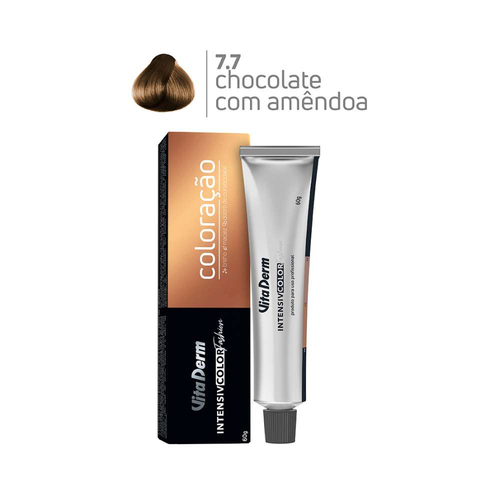Tintura Vita Derm Intensiv Color Fashion 7.7 Louro M Marrom 60 g