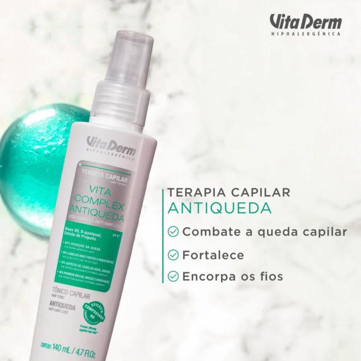 Vita Derm Complex Antiqueda Tônico Capilar 140 ml
