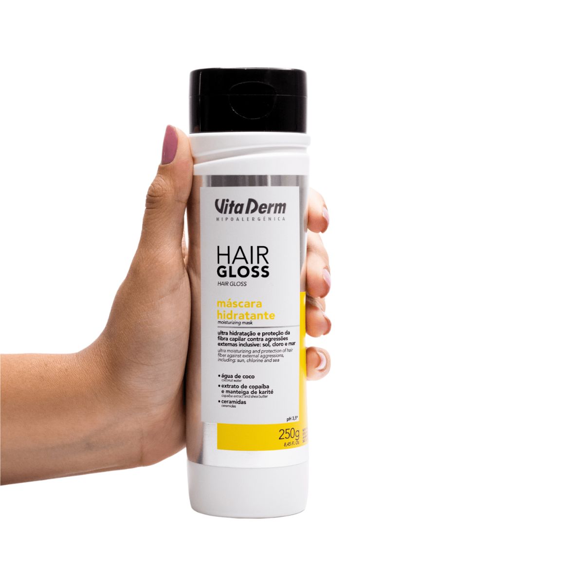Máscara Vita Derm Hair Gloss 250 g