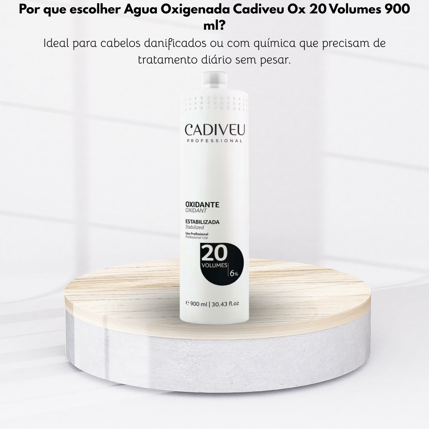 Agua Oxigenada Cadiveu Ox 20 Volumes 900 ml
