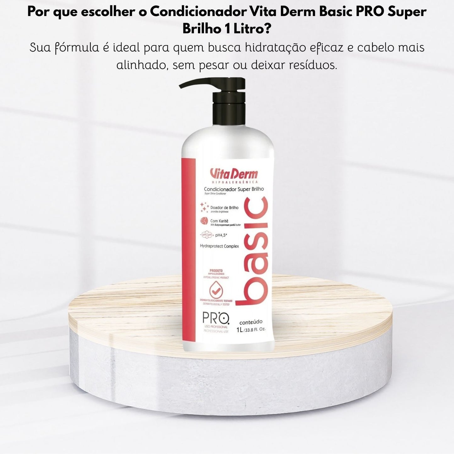 Condicionador Vita Derm Basic PRO Super Brilho 1 Litro