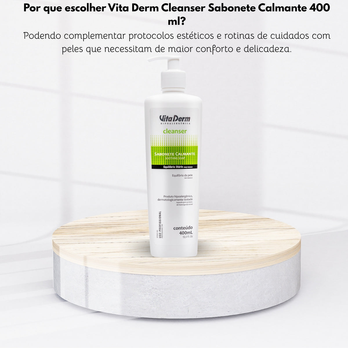 Vita Derm Cleanser Sabonete Calmante 400 ml