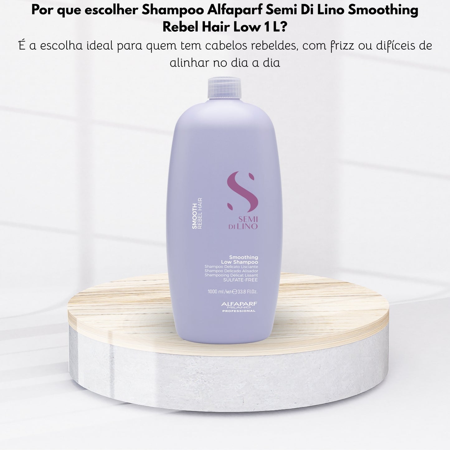 Shampoo Alfaparf Semi Di Lino Smoothing Rebel Hair Low 1 Litro