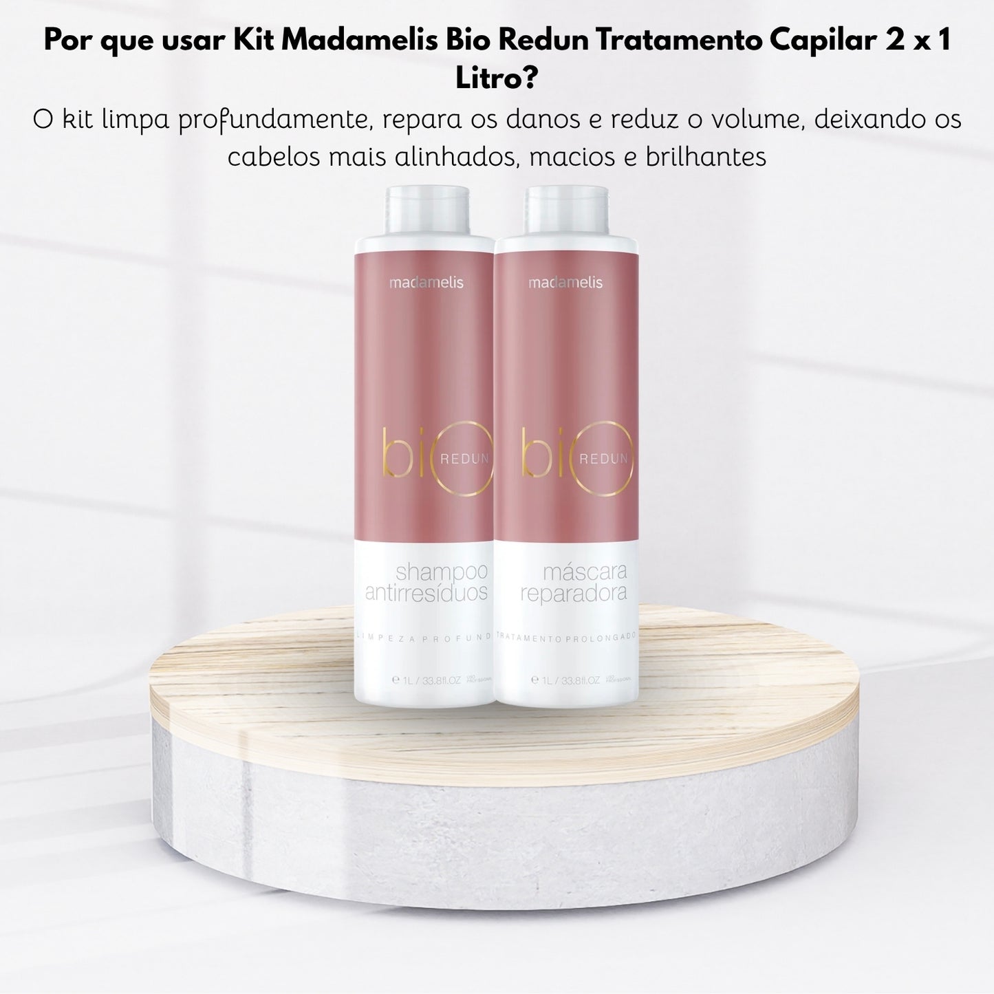 Kit Madamelis Bio Redun Tratamento Capilar 2 x 1 Litro