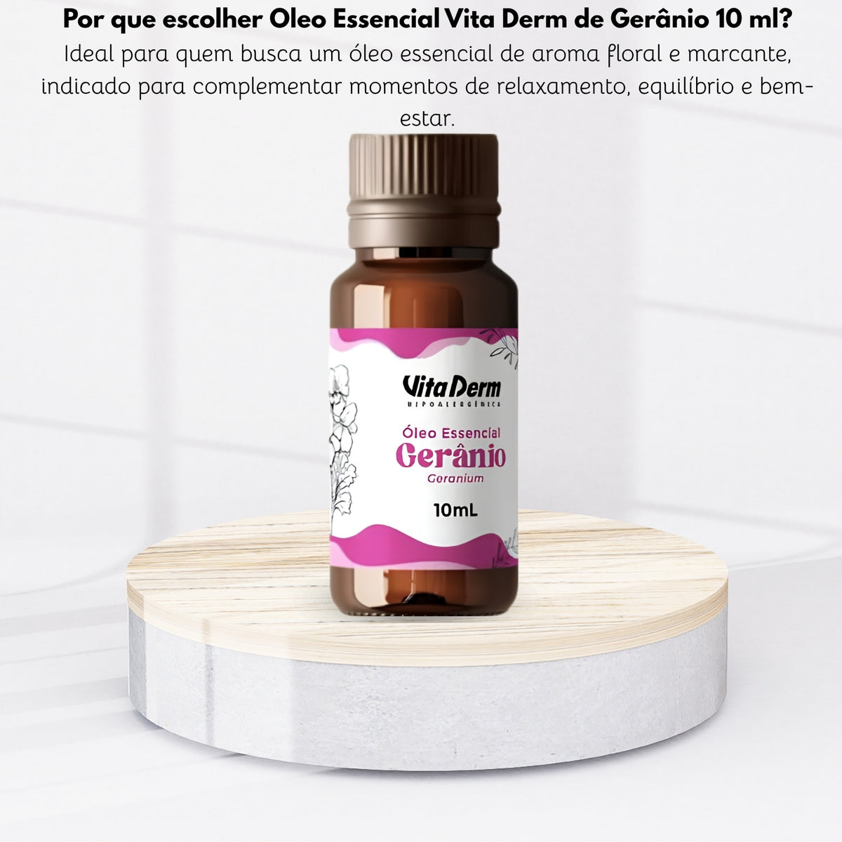 Oleo Essencial Vita Derm de Gerânio 10 ml