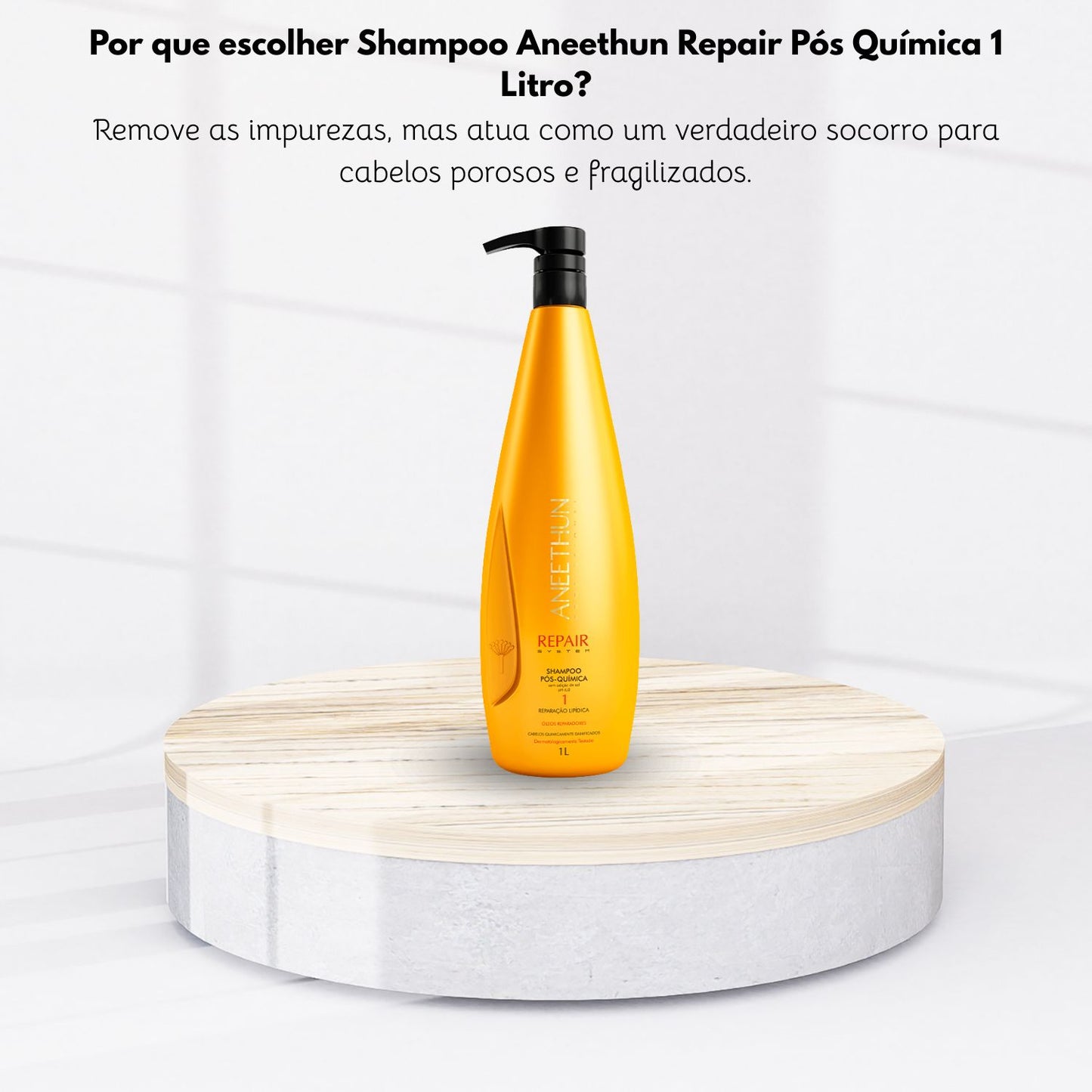 Shampoo Aneethun Repair Pós Química 1 Litro