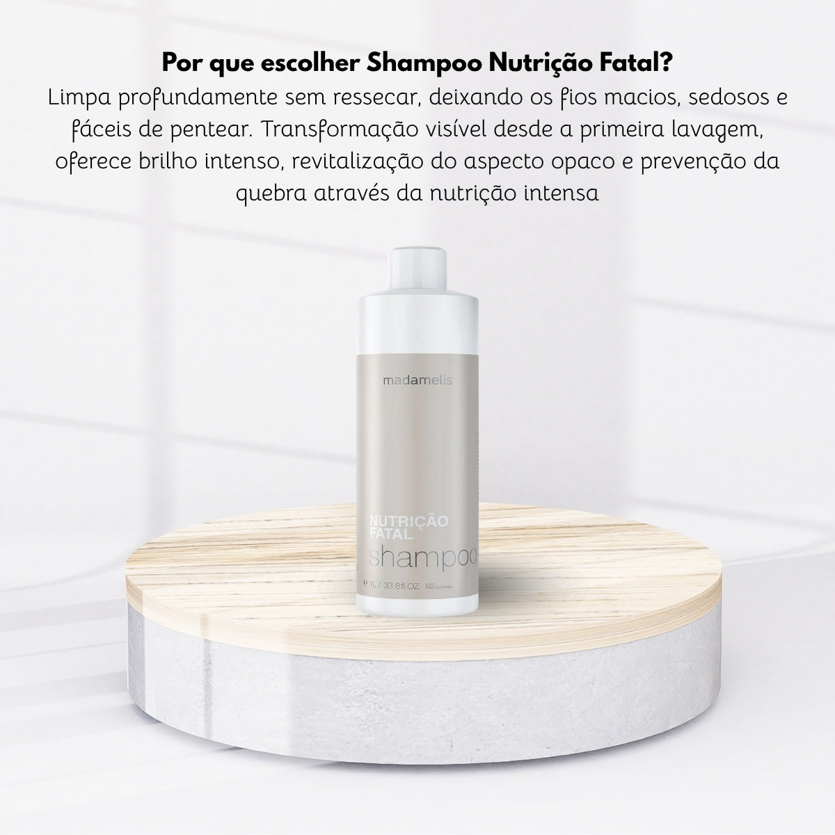 Shampoo Madamelis Nutrição Fatal Anti-Frizz Shampoo Hidratante 1 Litro