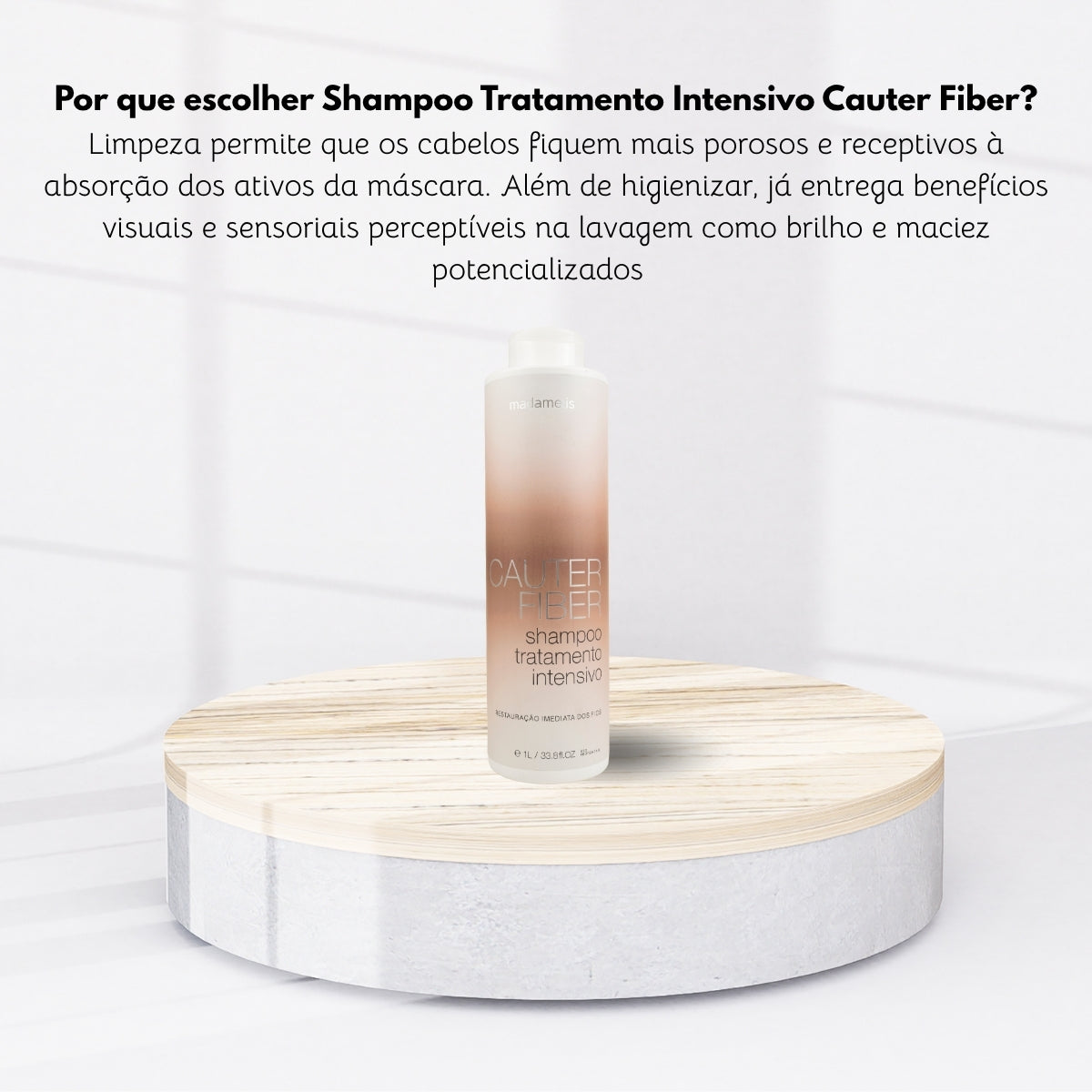 Shampoo Antirresíduo Madamelis Cauter Fiber Tratamento Intensivo 1 Litro