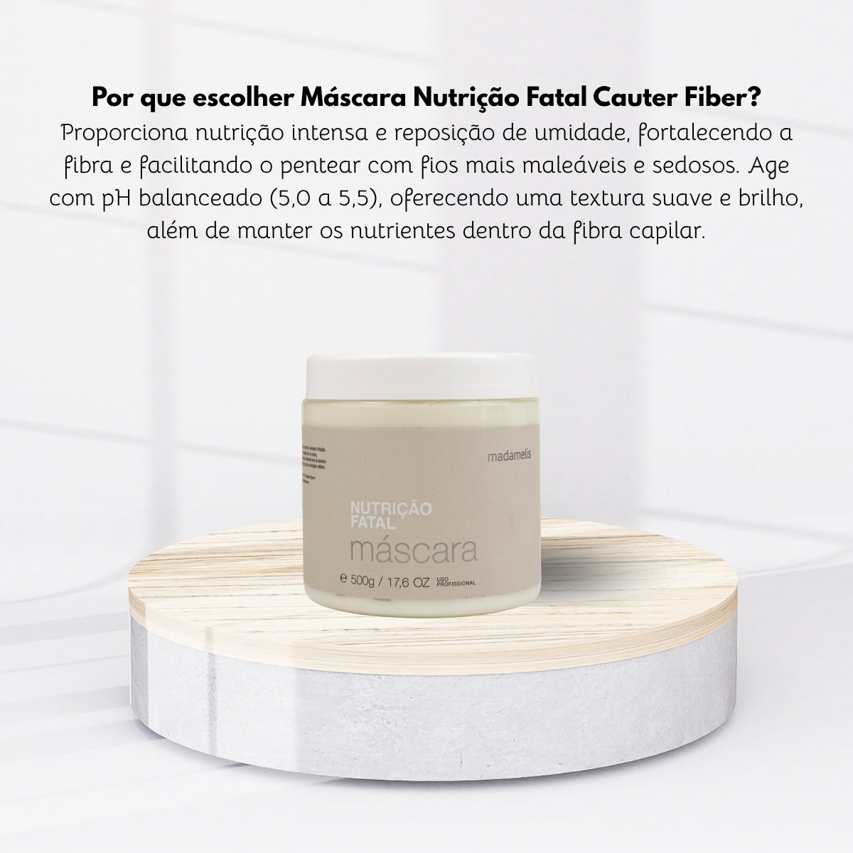 Máscara Madamelis Máscara de Nutrição Fatal Brilho & Anti-Frizz 500 g
