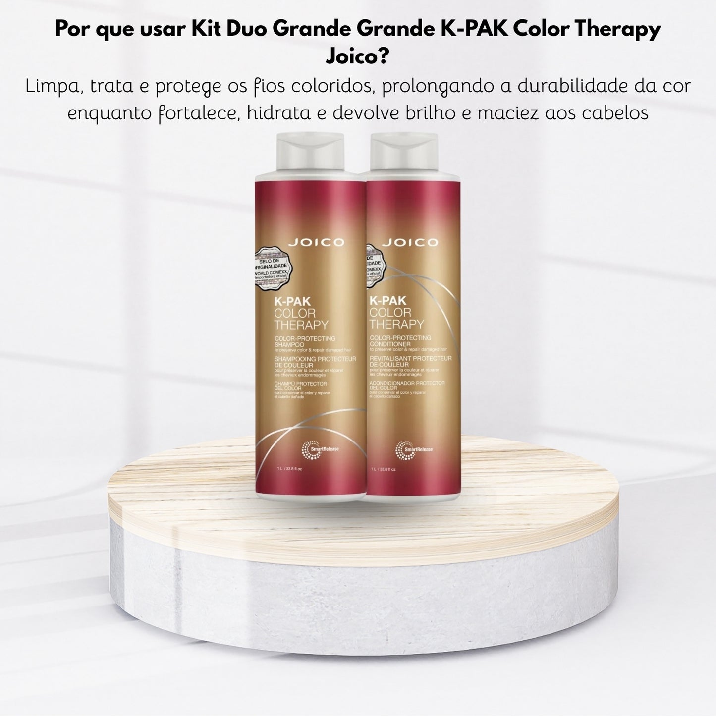 Kit Joico K-PAK Color Therapy Shampoo 1 Litro + Condicionador 1 Litro
