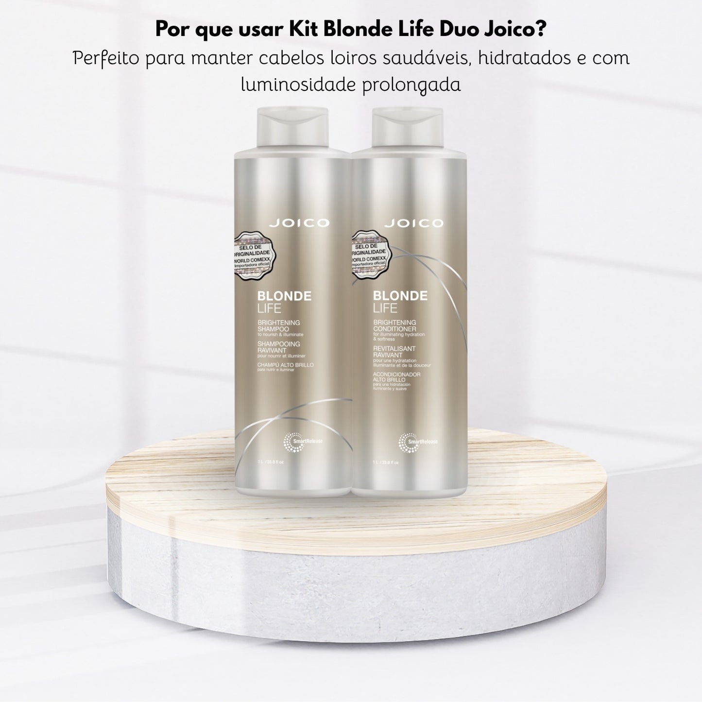 Kit Joico Blonde Life Shampoo 1 Litro + Condicionador 1 Litro