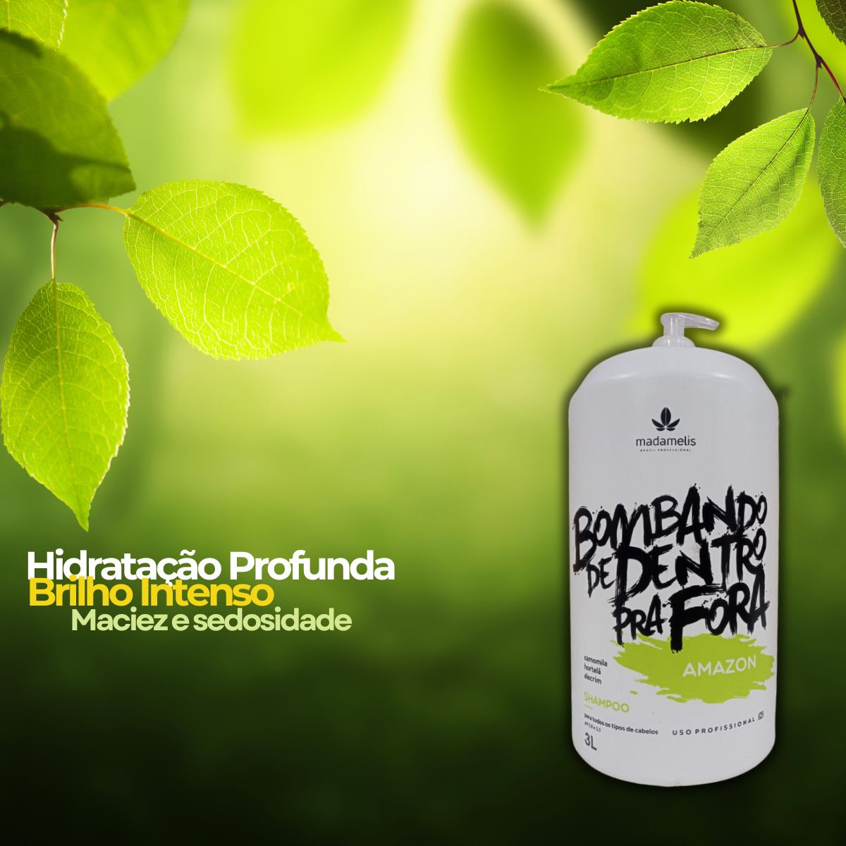 Shampoo Madamelis Amazon Bombando De Dentro Pra Fora 3 Litros
