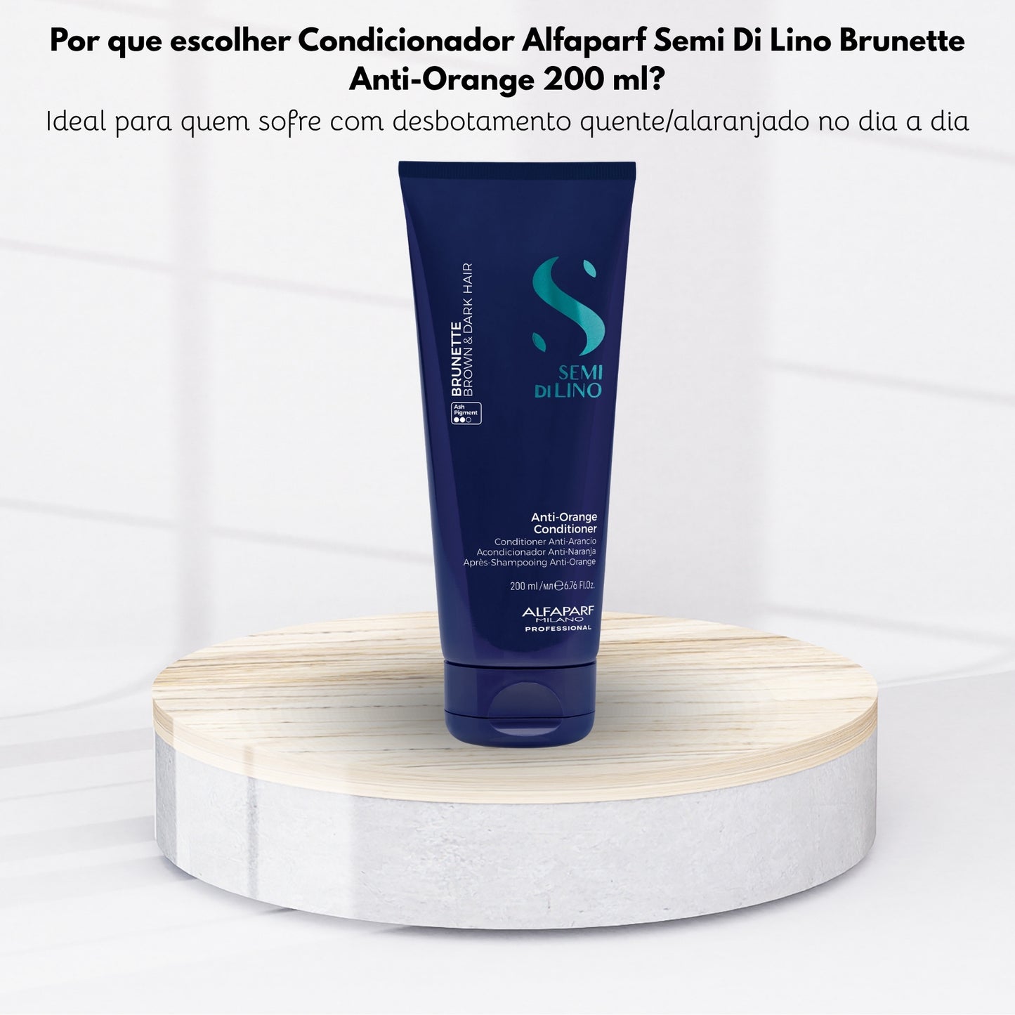 Condicionador Alfaparf Semi Di Lino Brunette Anti-Orange 200 ml