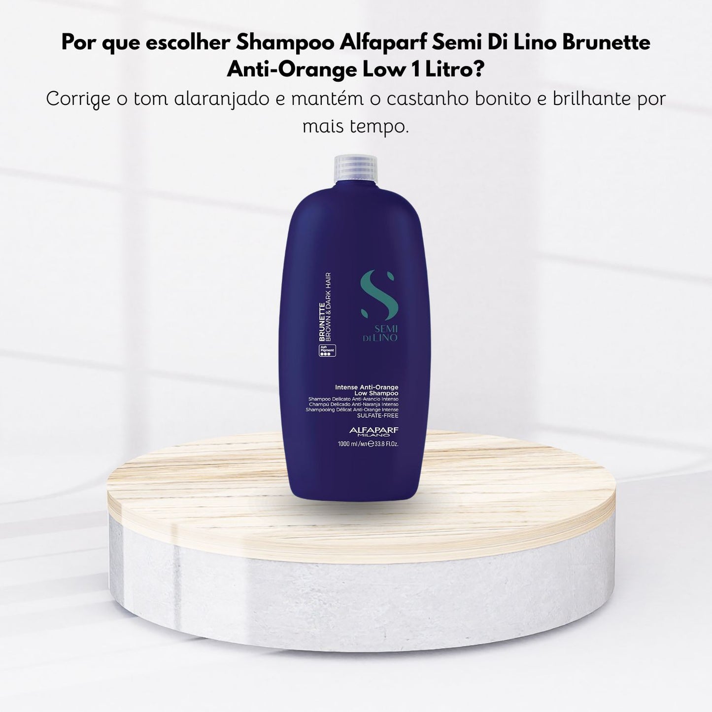 Shampoo Alfaparf Semi Di Lino Brunette Anti-Orange Low 1 Litro