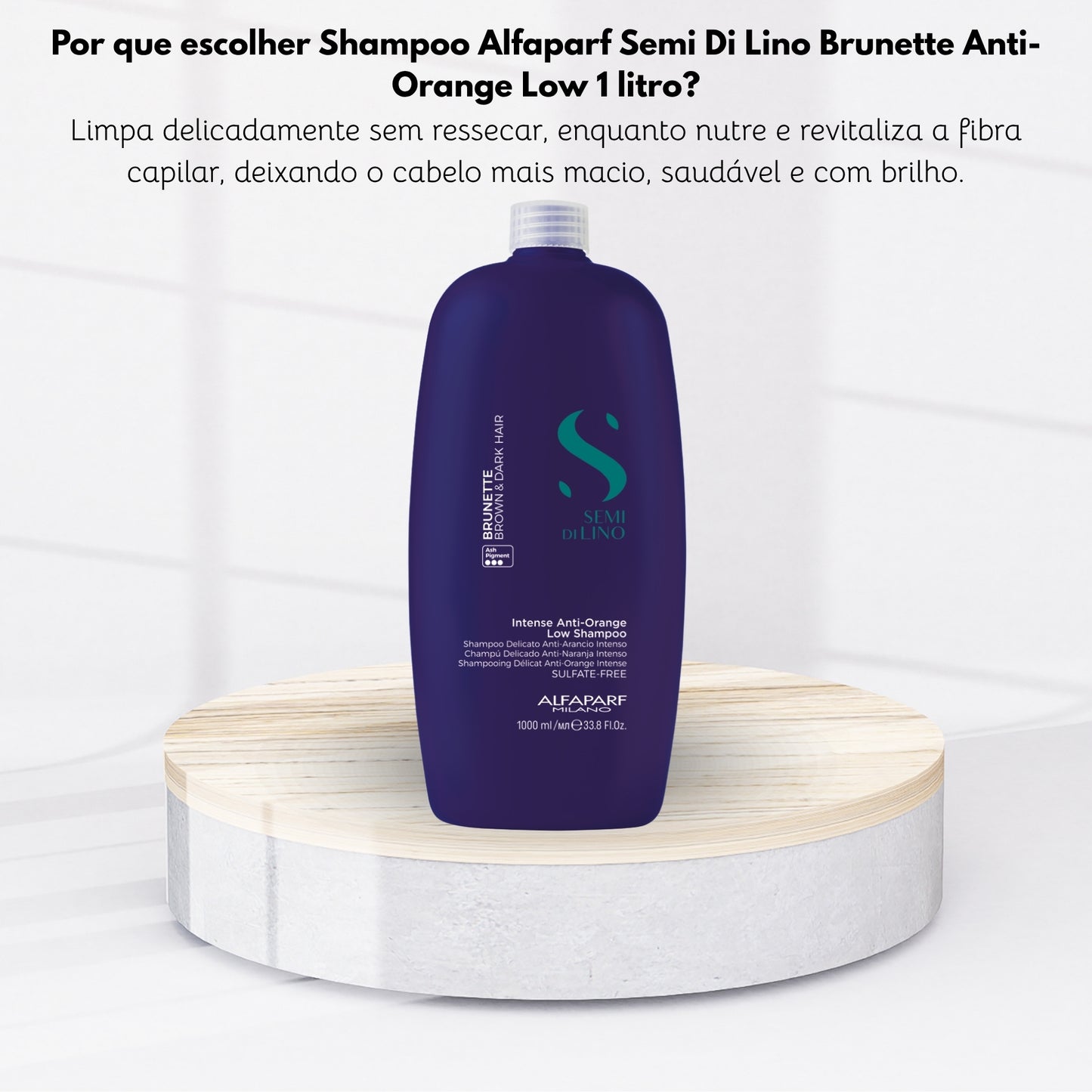 Shampoo Alfaparf Semi Di Lino Brunette Anti-Orange Low 1 Litro