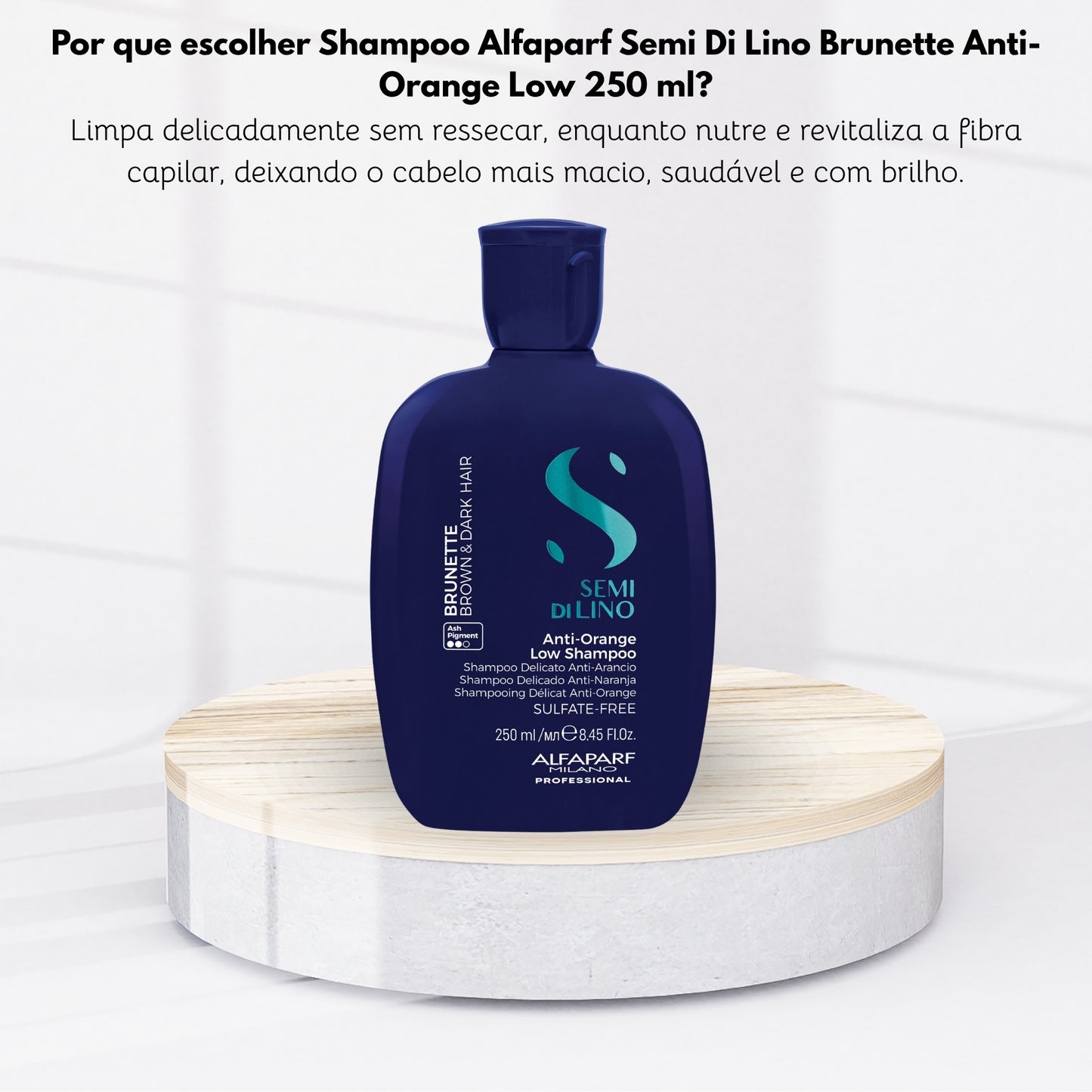 Shampoo Alfaparf Semi Di Lino Brunette Anti-Orange Low 250 ml