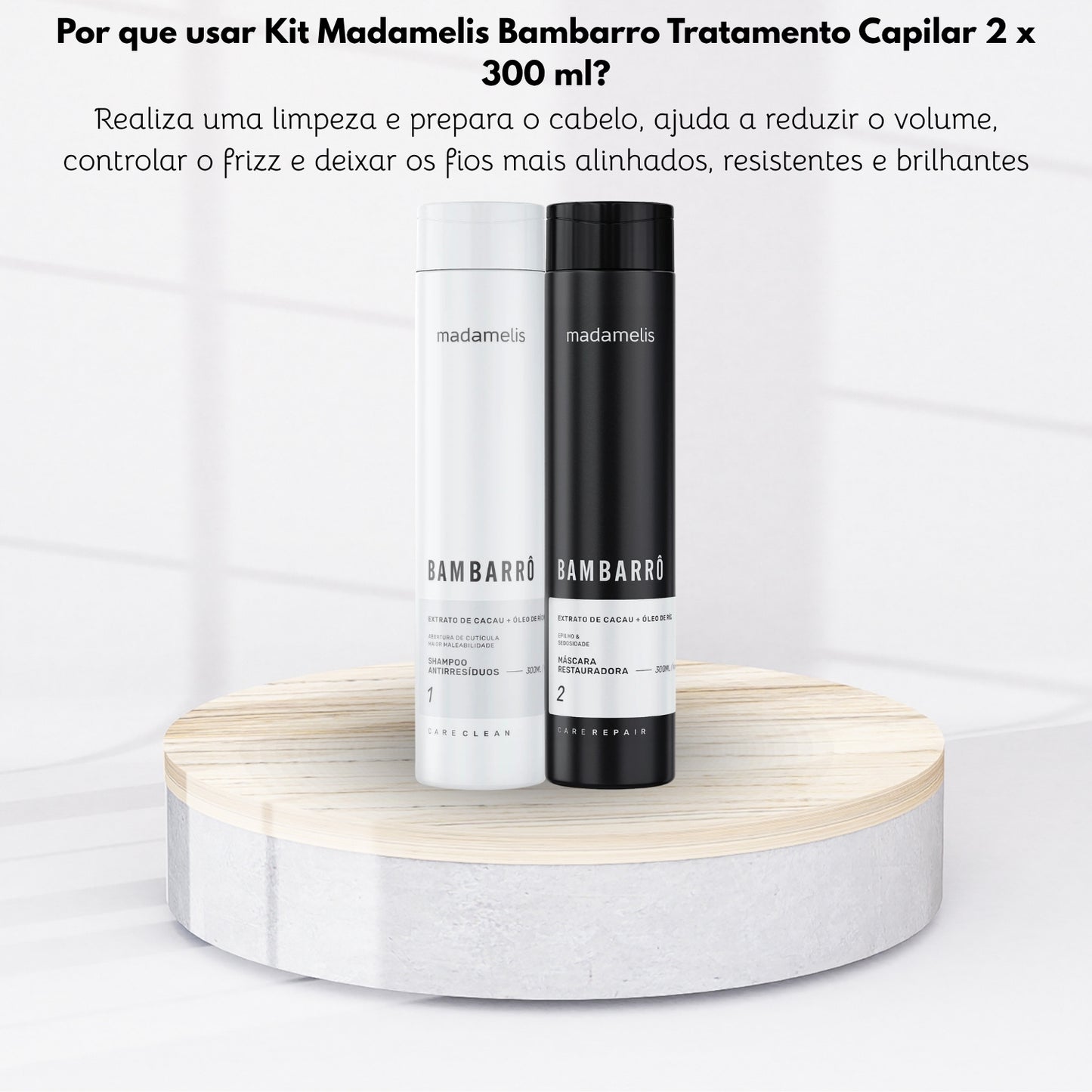 Kit Madamelis Bambarro Tratamento Capilar 2 x 300 ml