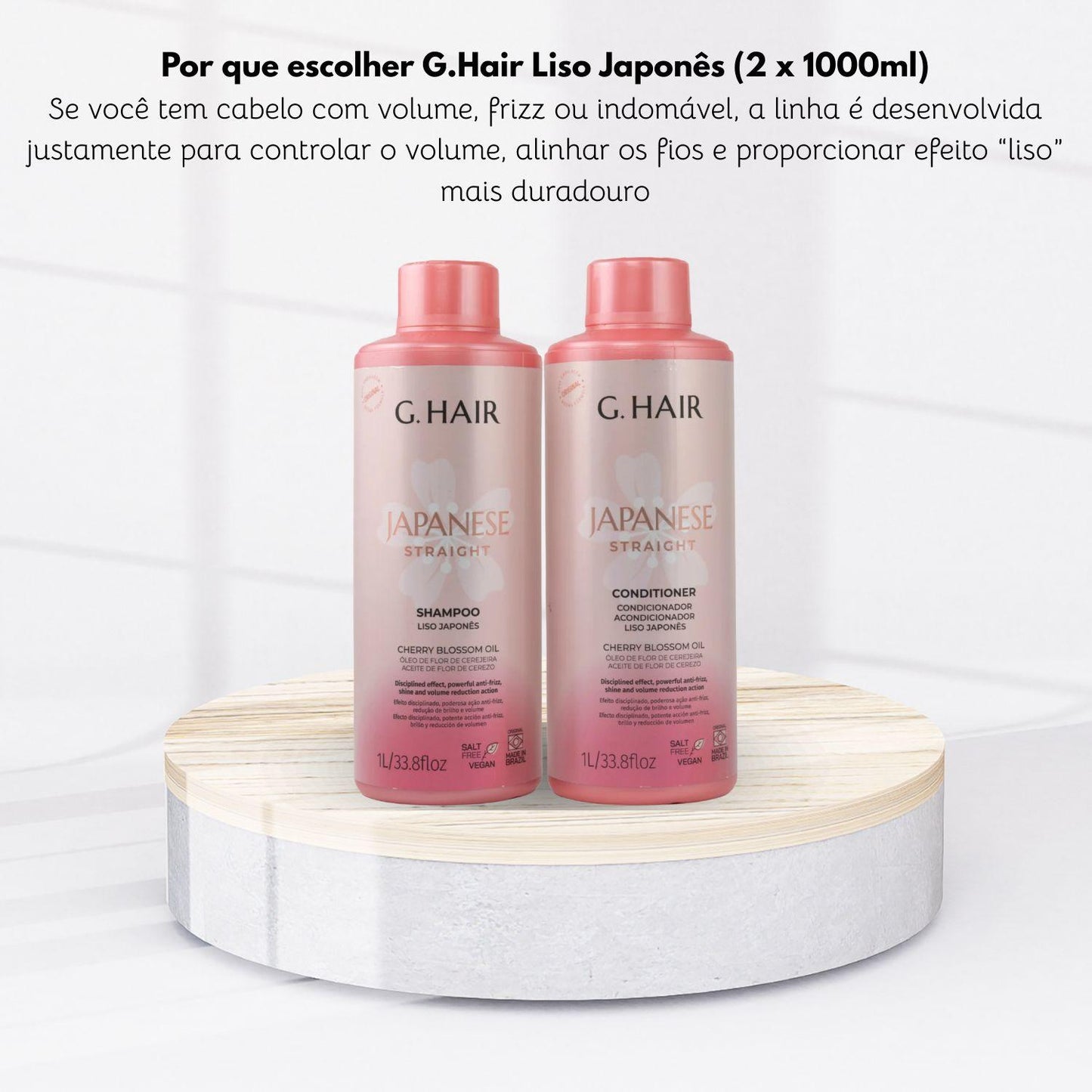 Kit G.Hair Liso Japonês (2 x 1 Litro)