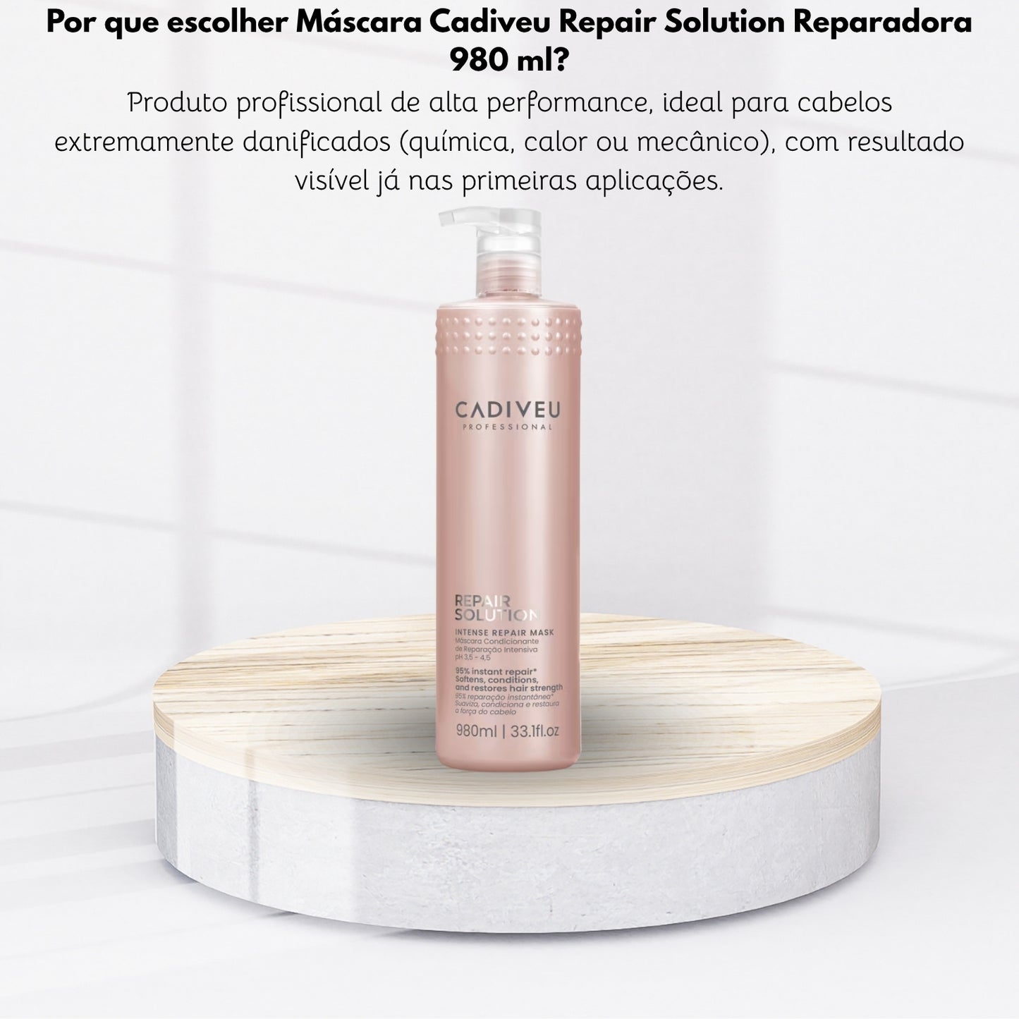 Máscara Cadiveu Repair Solution Reparadora 980 ml