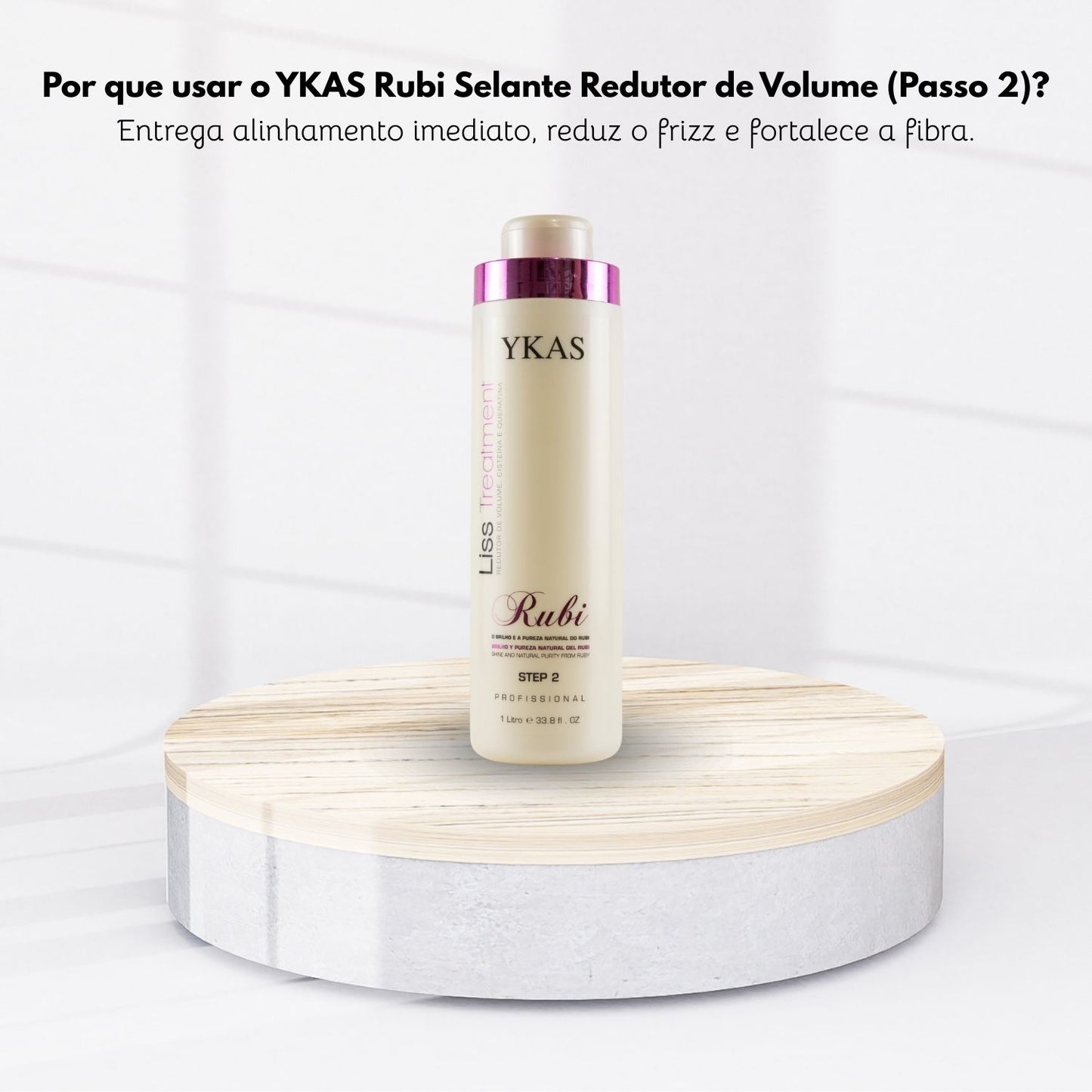 Tratamento Capilar Step 2 Ykas Progressiva Rubi Alinhamento 1000 ml