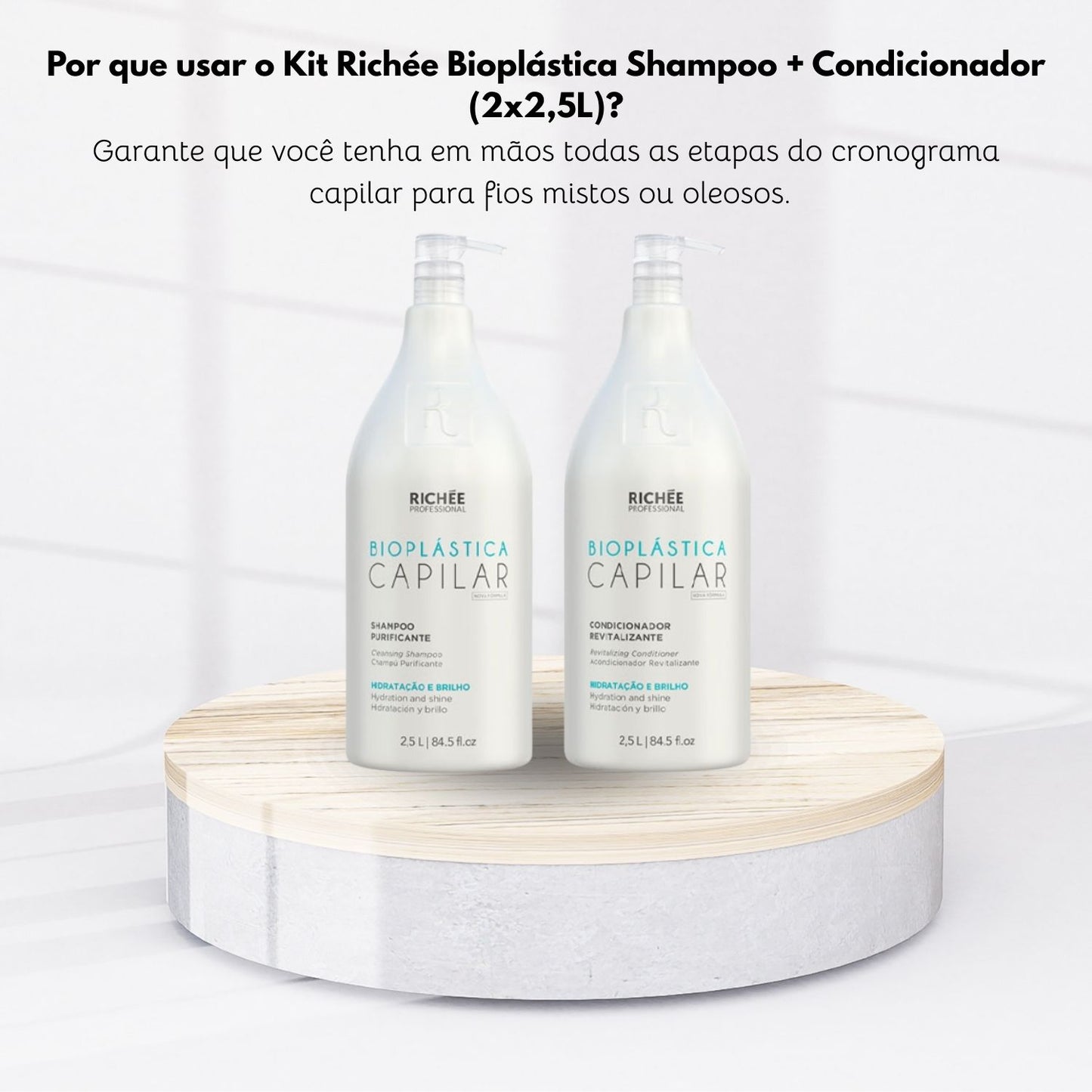Kit Richée Bioplástica Shampoo + Condicionador (2x2,5L)