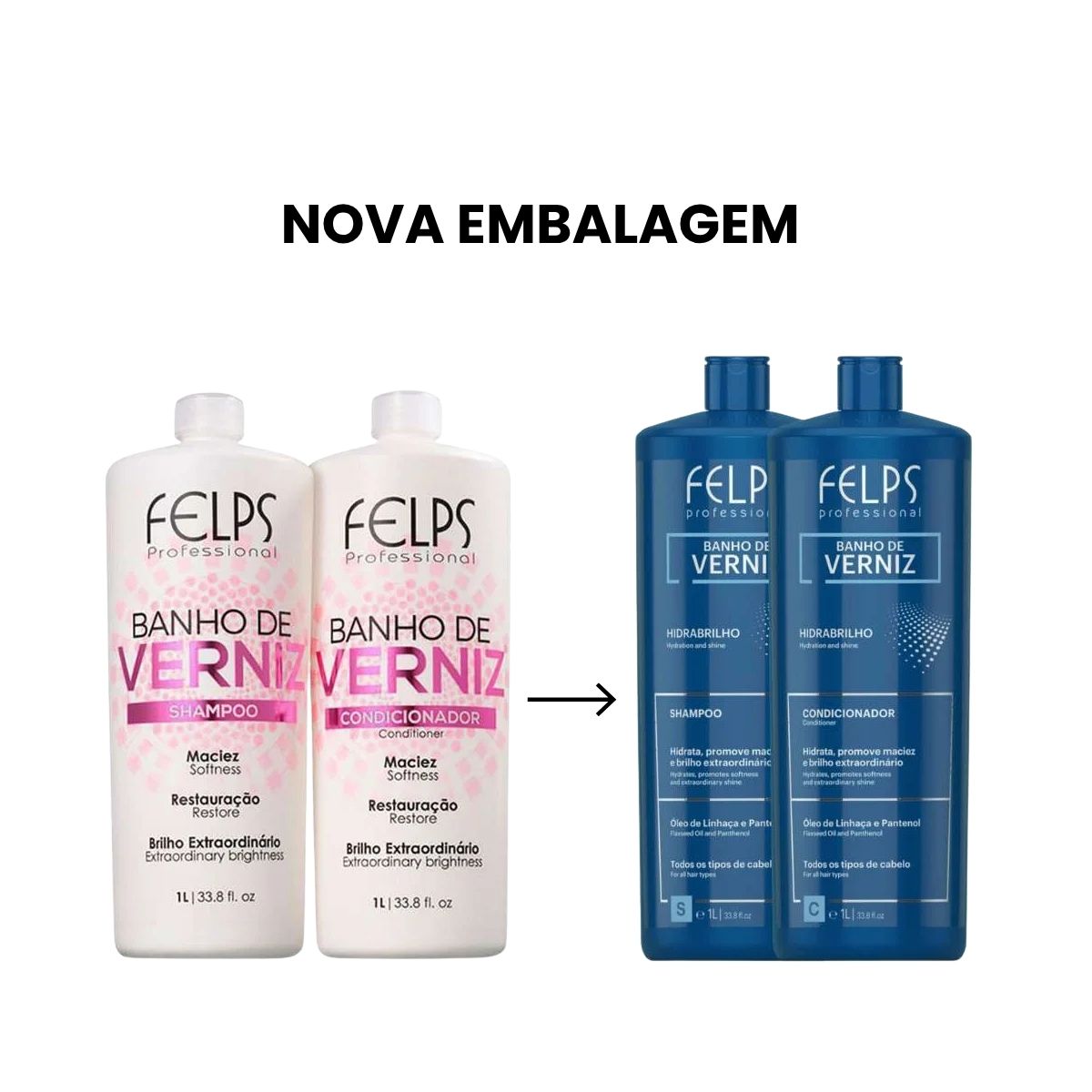 Shampoo Felps Banho de Verniz 1 Litro