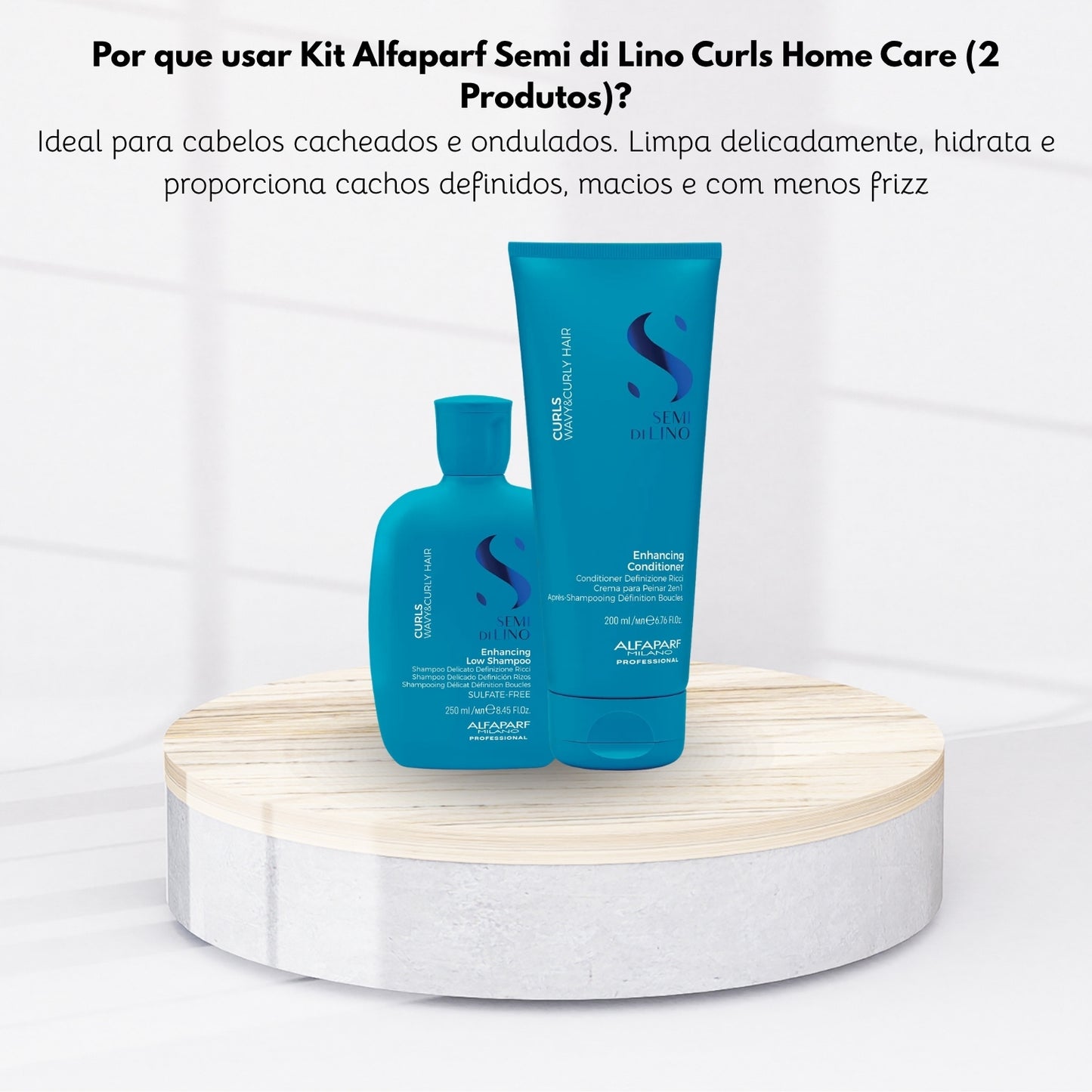 Kit Alfaparf Semi di Lino Curls Home Care (2 Produtos)