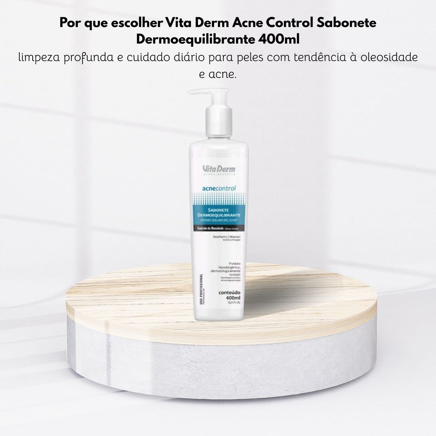 Vita Derm Acne Control Sabonete Dermoequilibrante 400 ml